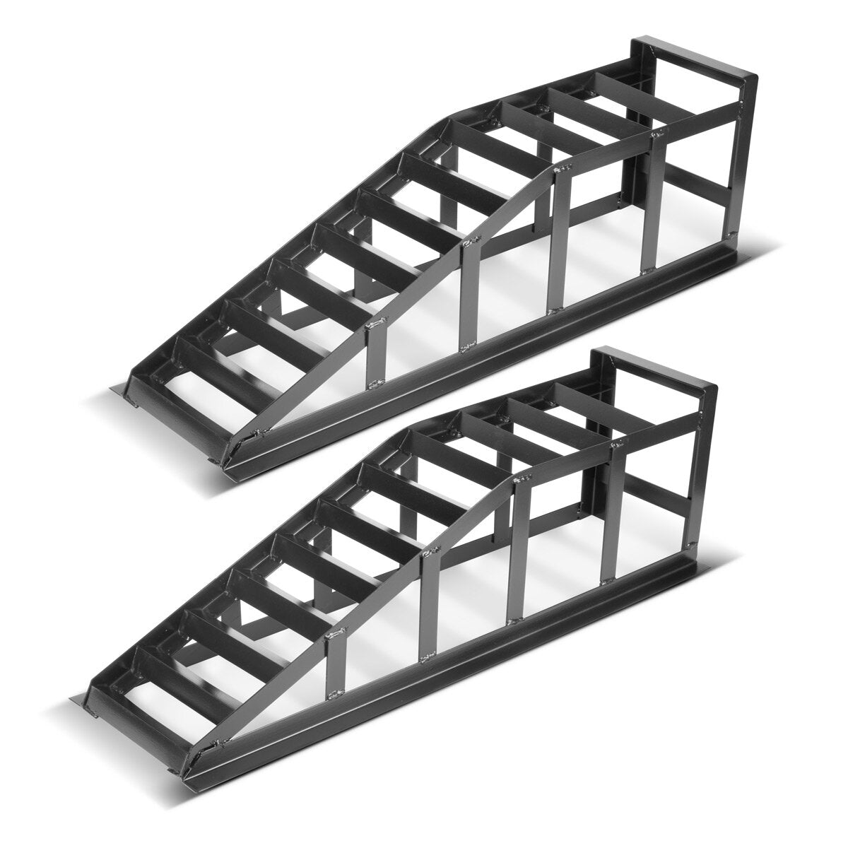 STAHLWERK Auffahrrampe GT-14 ST 2er Set mit 2 Tonnen Tragkraft Auffahrbock | Auto-Rampe | Pkw-Rampe | Kfz-Bock