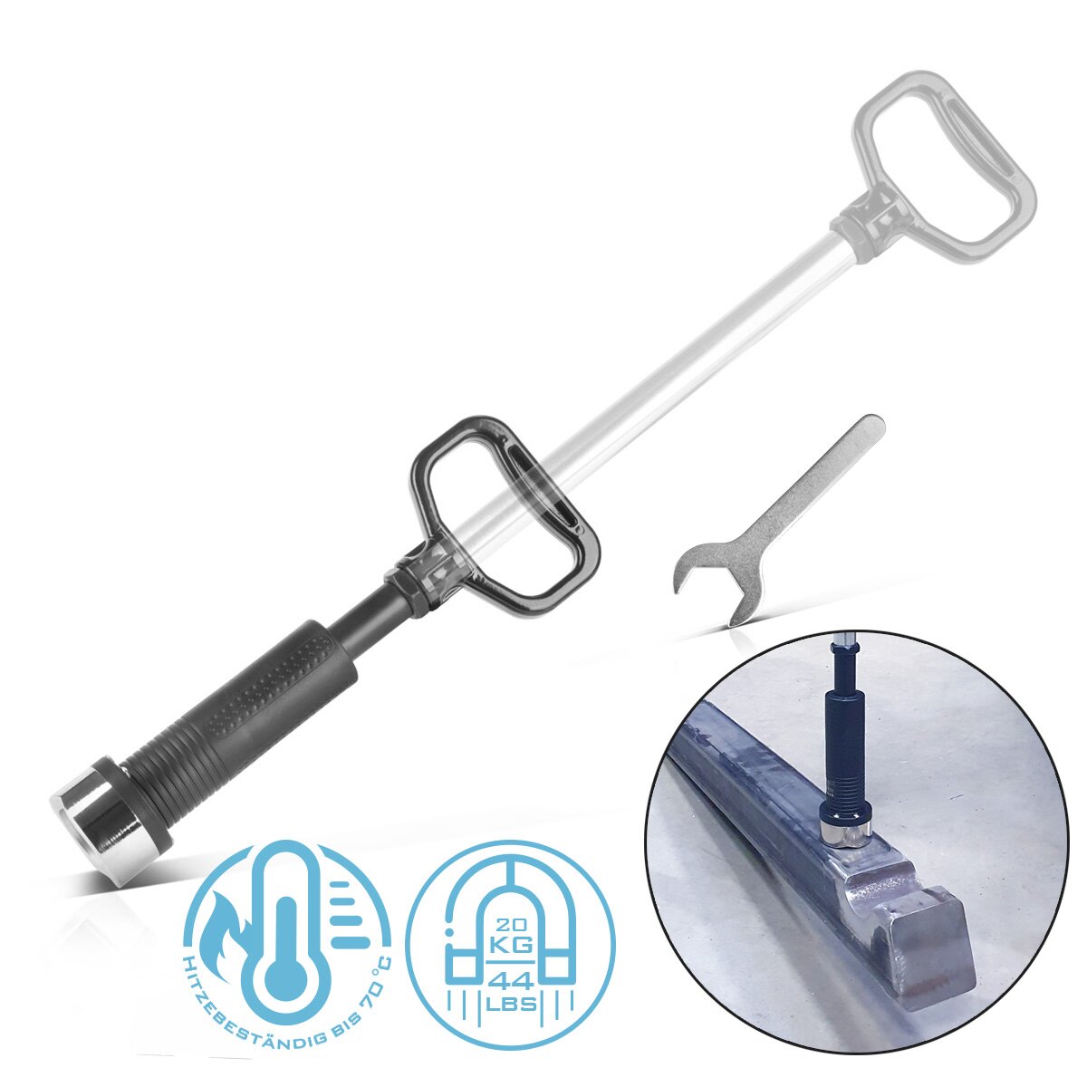 Steelworks Magnetic recording tool | Pick-up tool | Stable magnet with variable length | Magnetic lifter | Workshop magnet to make effortlessly pick up magnetic small parts, screws and nuts