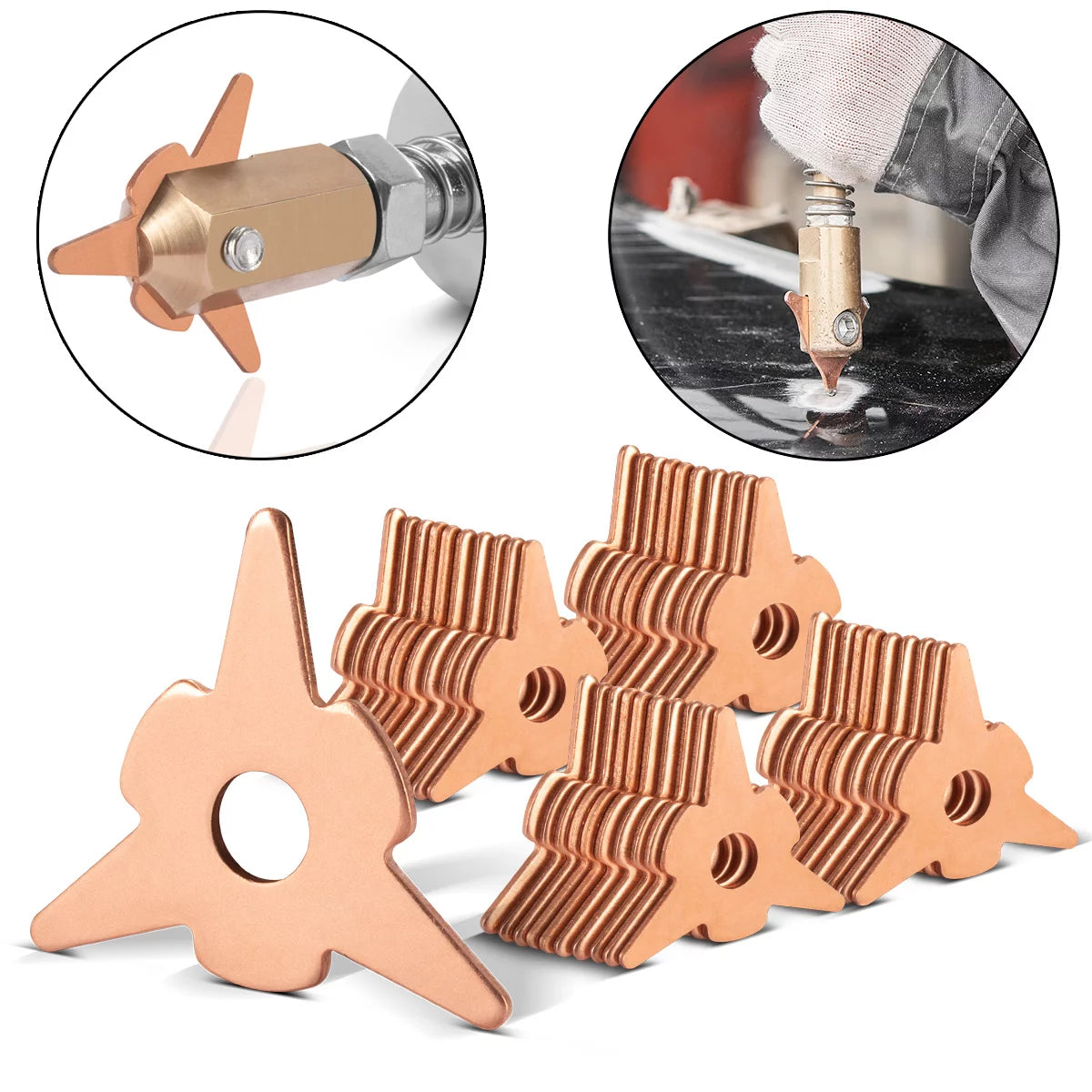 Stahlwerk Exploirstarts 40 Set, accessoires de réparation intelligents pour les hutchpotter / dellenlifter / fenêtres ponctuelles / outil néerlandais pour la réparation professionnelle du corps du véhicule à moteur