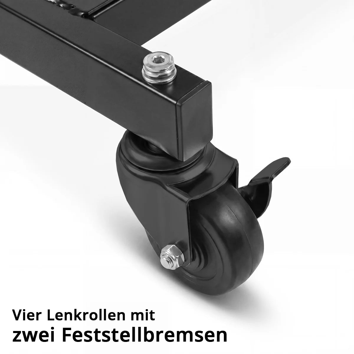 STAHLWERK Auto-Wartungs- und Montagewagen | Höhenverstellbarer Werkstattwagen | 74,5 – 140 cm | 75 kg Traglast | Schwenkbarer Arbeitstisch | Praktische Ablage- und Arbeitsfläche für Werkstatt und Garage