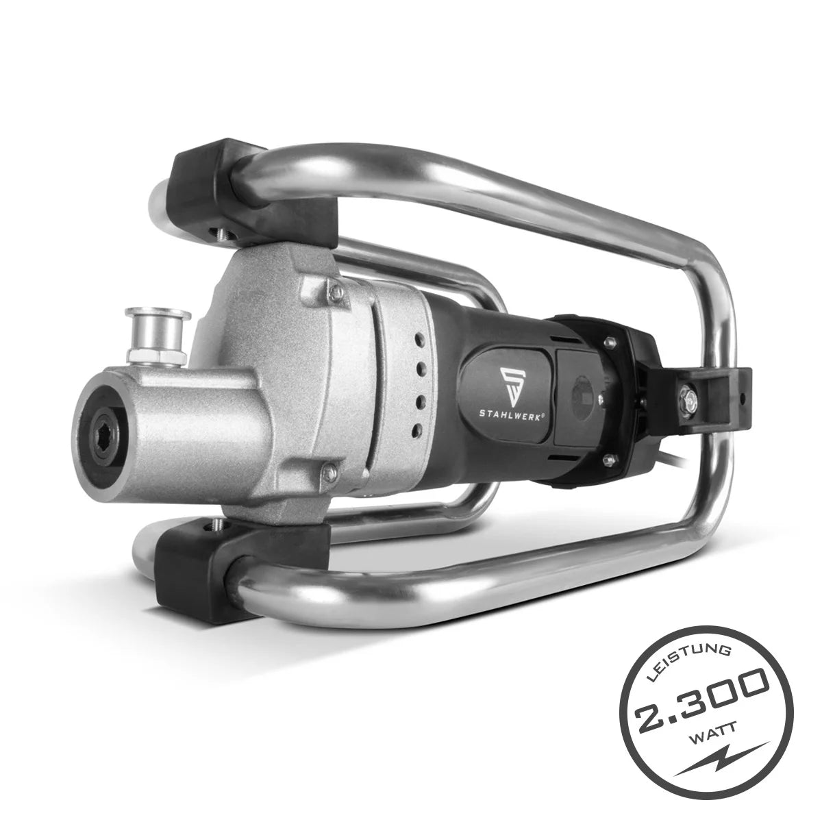 STAHLWERK BR-2300 ST Betonverdichter | 2.300 Watt mit 4.000 U/min | Starker Betonrüttler | Flaschenrüttler für 35 / 50 mm Rüttelflasche | Innnenrüttler für Wände, Decken, Fundamente