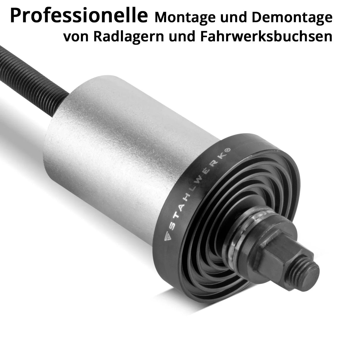Stahlwerk socket bearing puller set | Silent camp tool | Cycle bearing puller | Bushboard tool | 27-part tool set for assembly and disassembly of wheel bearings and chassis sockets