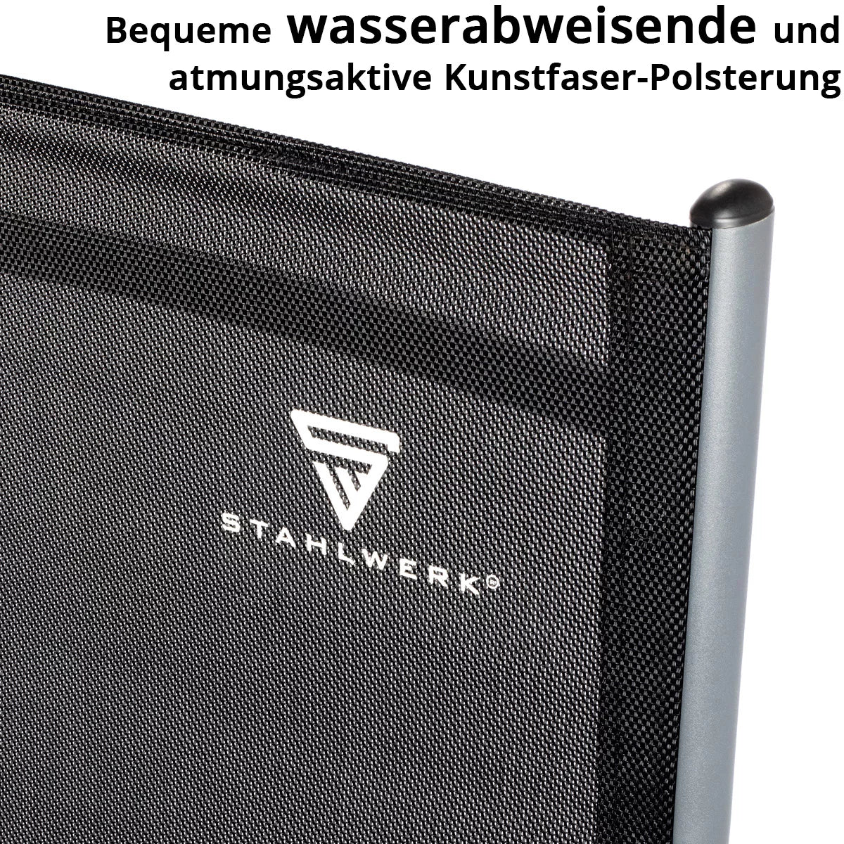 Plai de camping Steelworks CS-103 ST 4 avec table de camping CT-30 ST Table Set | Meubles de camping | Chaise de jardin | Chaise pliante | Fauteuil pliant | Chaise d'aluminium | Hochlehner | Meubles en terrasse