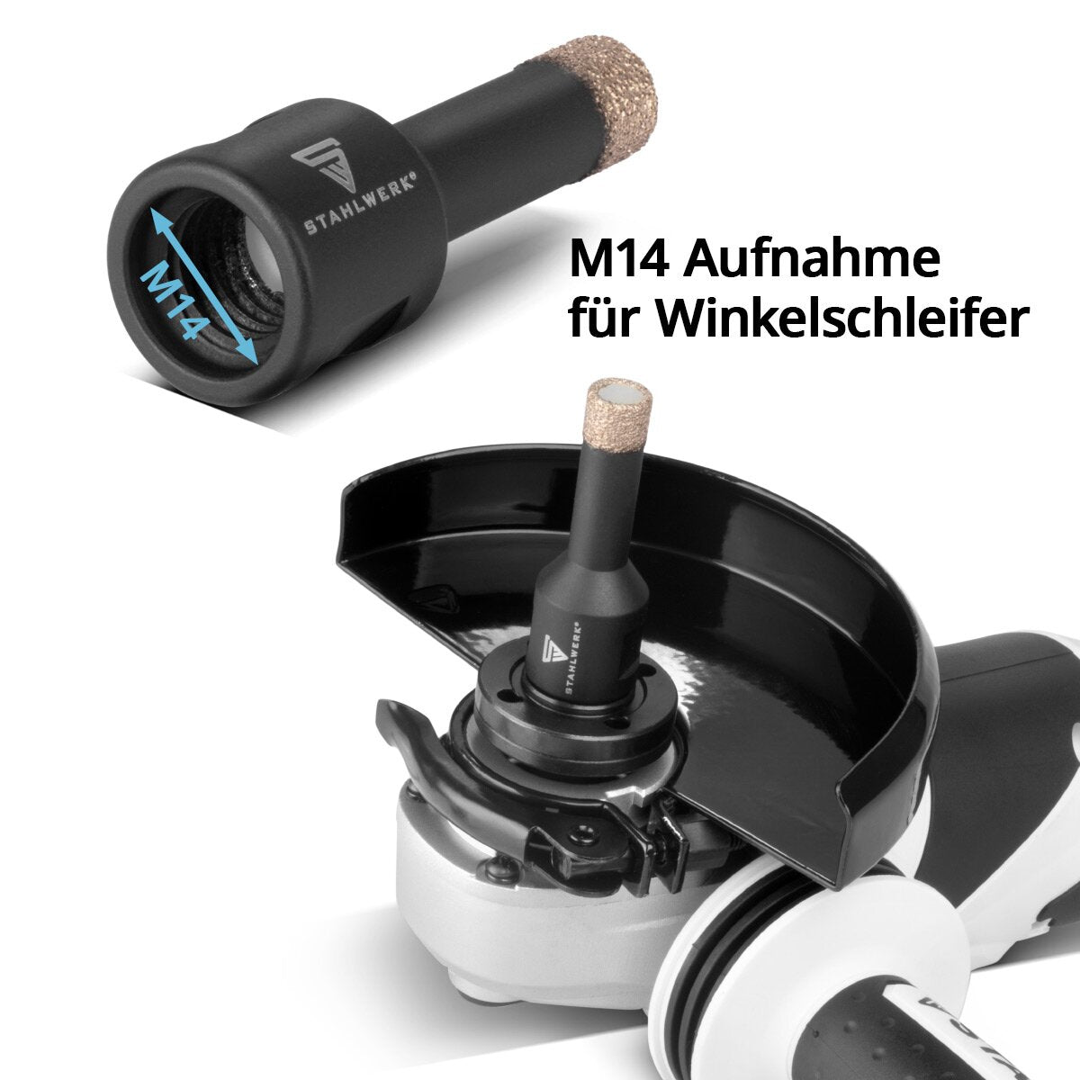 Steelworks Diamond Bohrkronen 5 Set 6-14 mm M14 Elmas Matkap | Fayans Sondaj Taç | Açılı öğütücü için karo matkapları