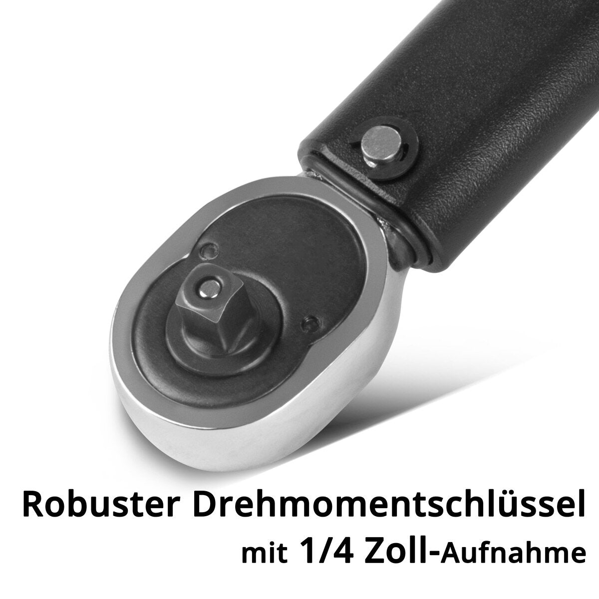 STAHLWERK Drehmomentschlüssel TW-10 ST 1-10 Nm 1/4“ Zoll Umschaltknarre | Ratschenschlüssel | Ratsche | Knarre mit Mikrometerskala