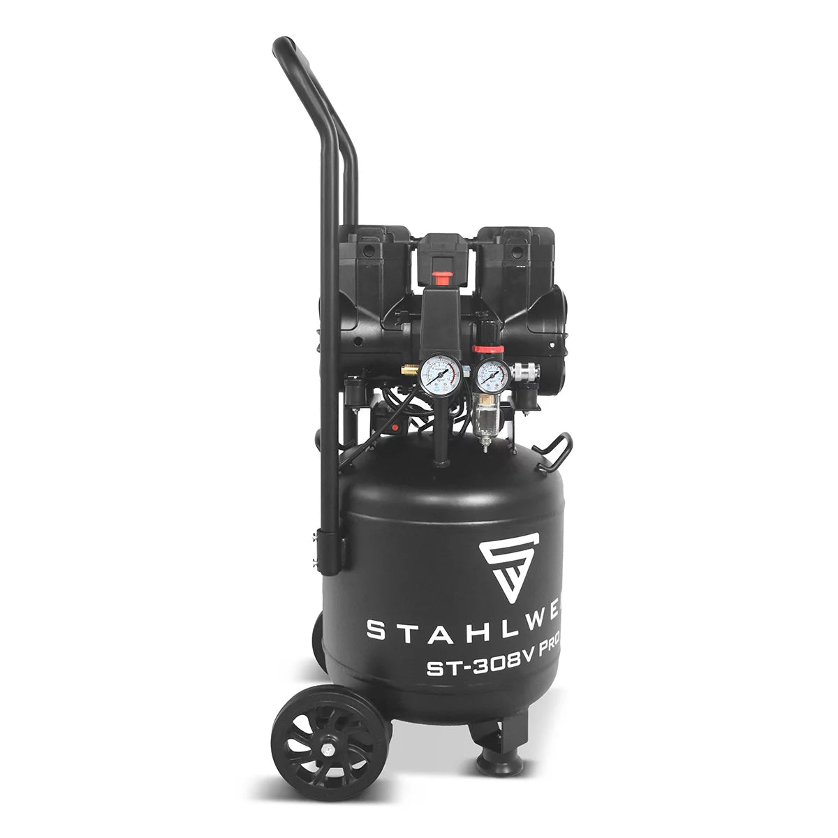 STAHLWERK compressor ST-308V Pro with 8 bar | 1.97 HP | 1.45kW | 250 l/min | 30L tank | Compact compressed air compressor | Piston compressor | Silent compressor | Whisper compressor with brushless motor