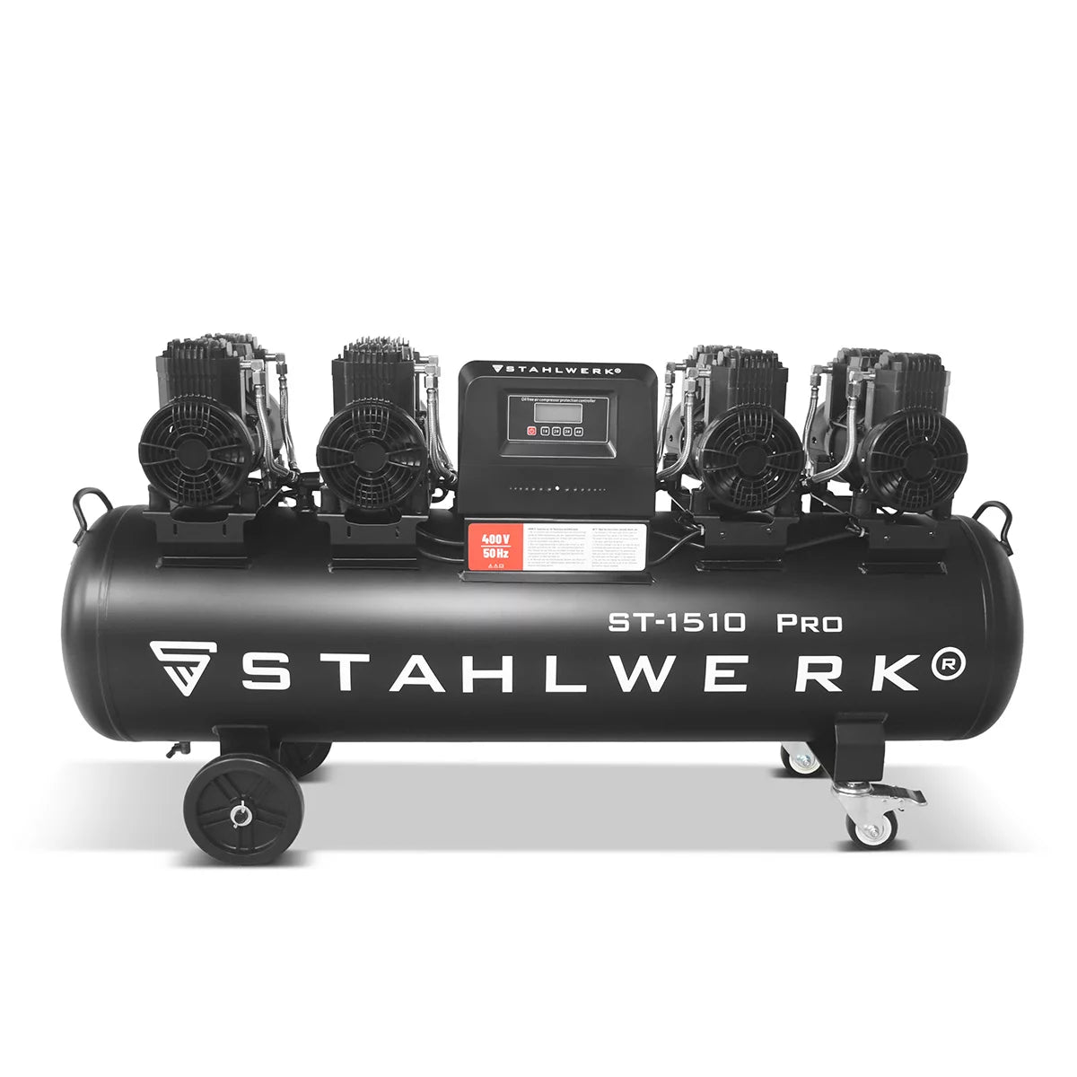 STAHLWERK compressor ST-1510 Pro with 10 bar | 7.89 hp | 5.80 kW | 1000 l/min | 150 L tank oil-free compressed air compressor | Piston compressor | Silent compressor | Whisper compressor with brushless motors
