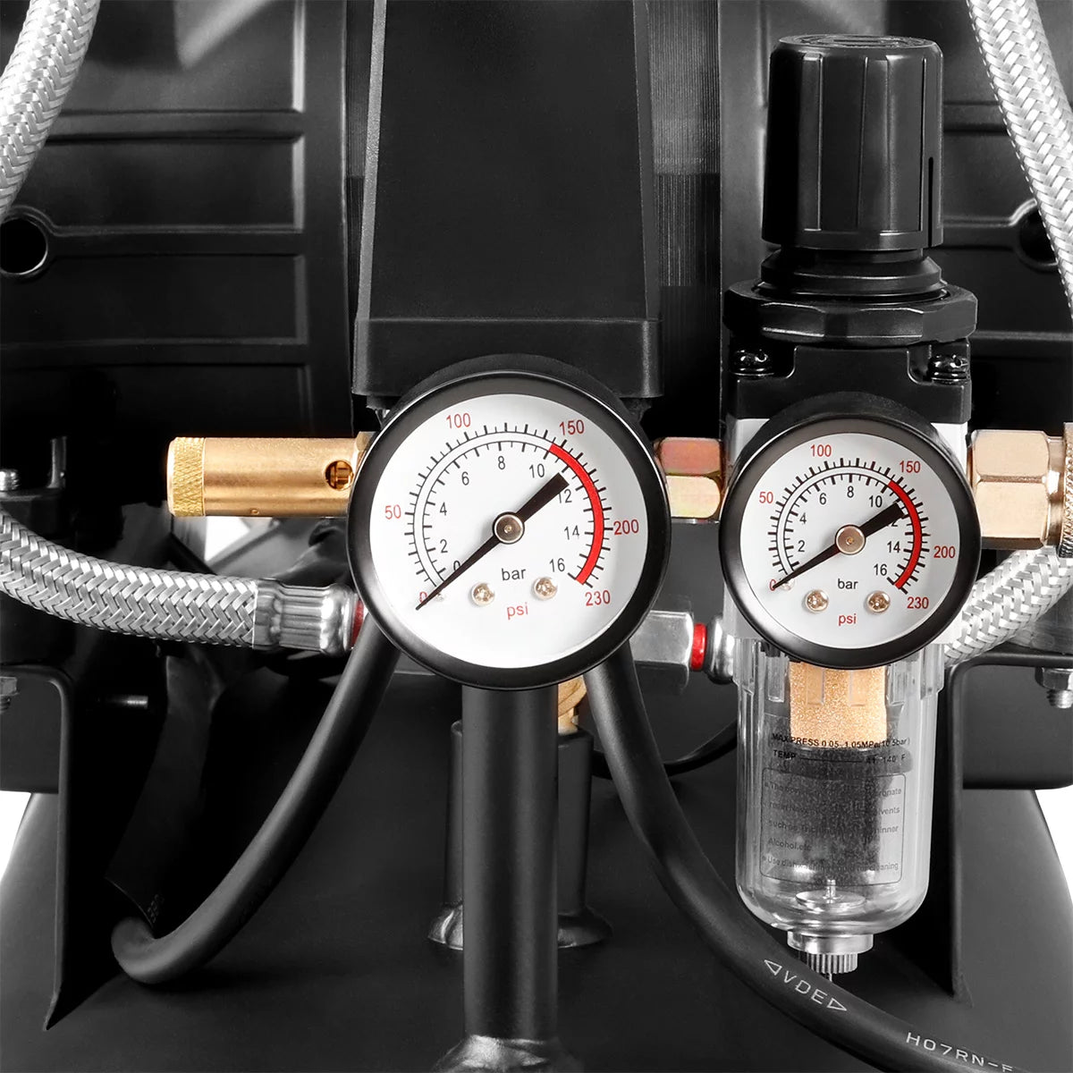 STAHLWERK Kompressor ST-310 Pro mit 10 bar | 2,1 PS | 1,6 kW | 210 l/min | 30 l Tank ölfreier Druckluft-Kompressor | Kolben-Kompressor | Silent-Kompressor | Flüster-Kompressor mit Brushless-Motoren