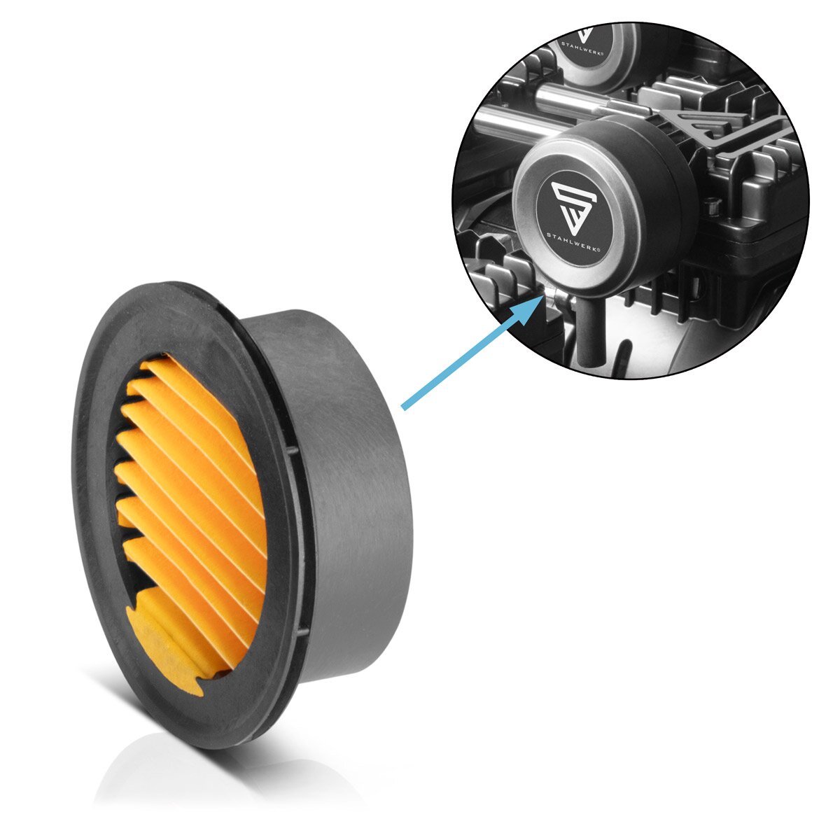 Steelworks 4 Establecer filtro de aire para el filtro de reemplazo de compresor de aire comprimido | Filtro universal | Amortiguador de seda | Filtro de admisión | Filtro de compresor | Uso del filtro de aire | Accesorios para compresores de aire