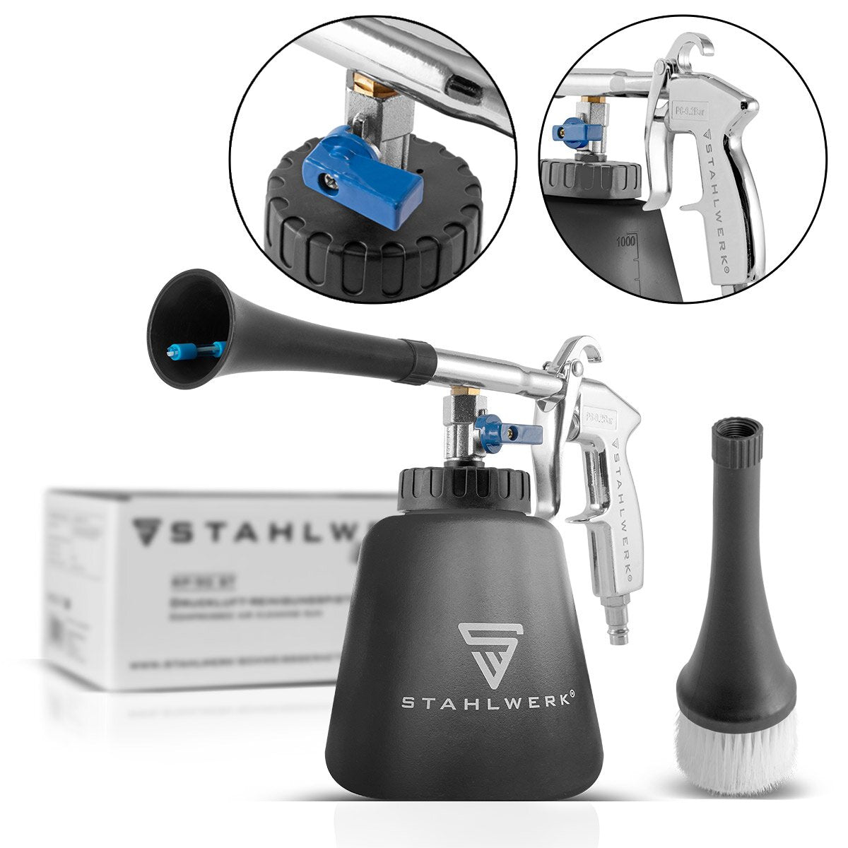 Steelworks Sıkıştırılmış Hava Temizleme Tabancası RP-90 ST Tornado Etkisi Sıkıştırılmış Hava Temizleyici | İç Temizleyici | Tabanca yıkama | Kir yüzeylerinin etkili temizlenmesi için motor flep tabancası