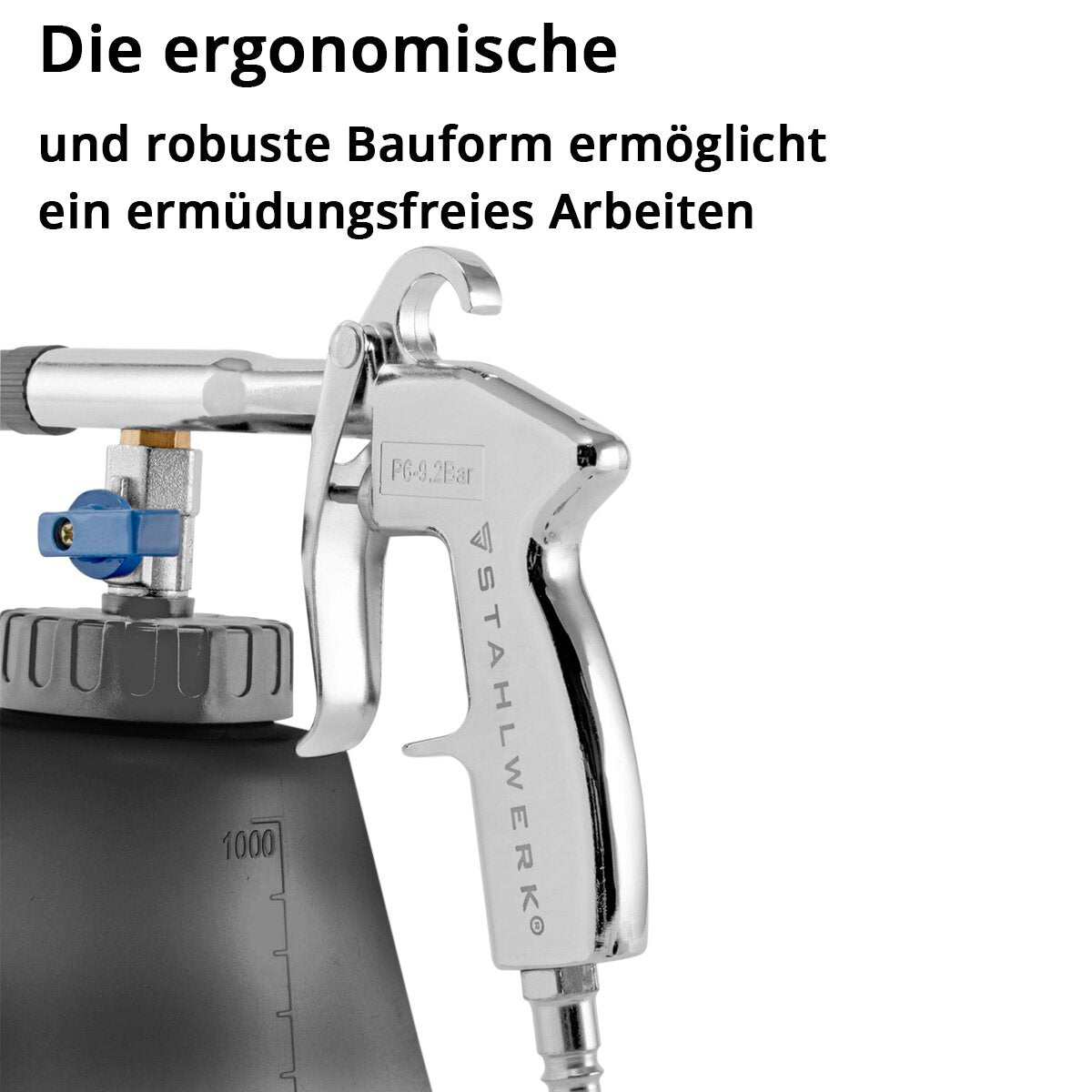 STAHLWERK Druckluft-Reinigungspistole RP-90 ST mit Tornado-Effekt Druckluft-Reiniger | Innenreiniger | Waschpistole | Kfz Ausblaspistole zum effektiven Reinigen von verschmutzen Oberflächen