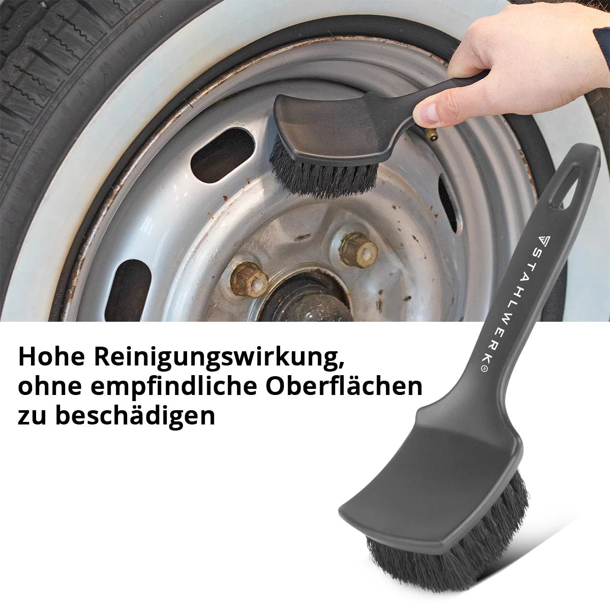 STAHLWERK Profi Druckluft-Reinigungspistole RP-90 ST im Set mit 1 Liter Universalreiniger, Felgenbürsten und Mikrofaser-Tüchern, Druckluft-Reiniger, Innenreiniger