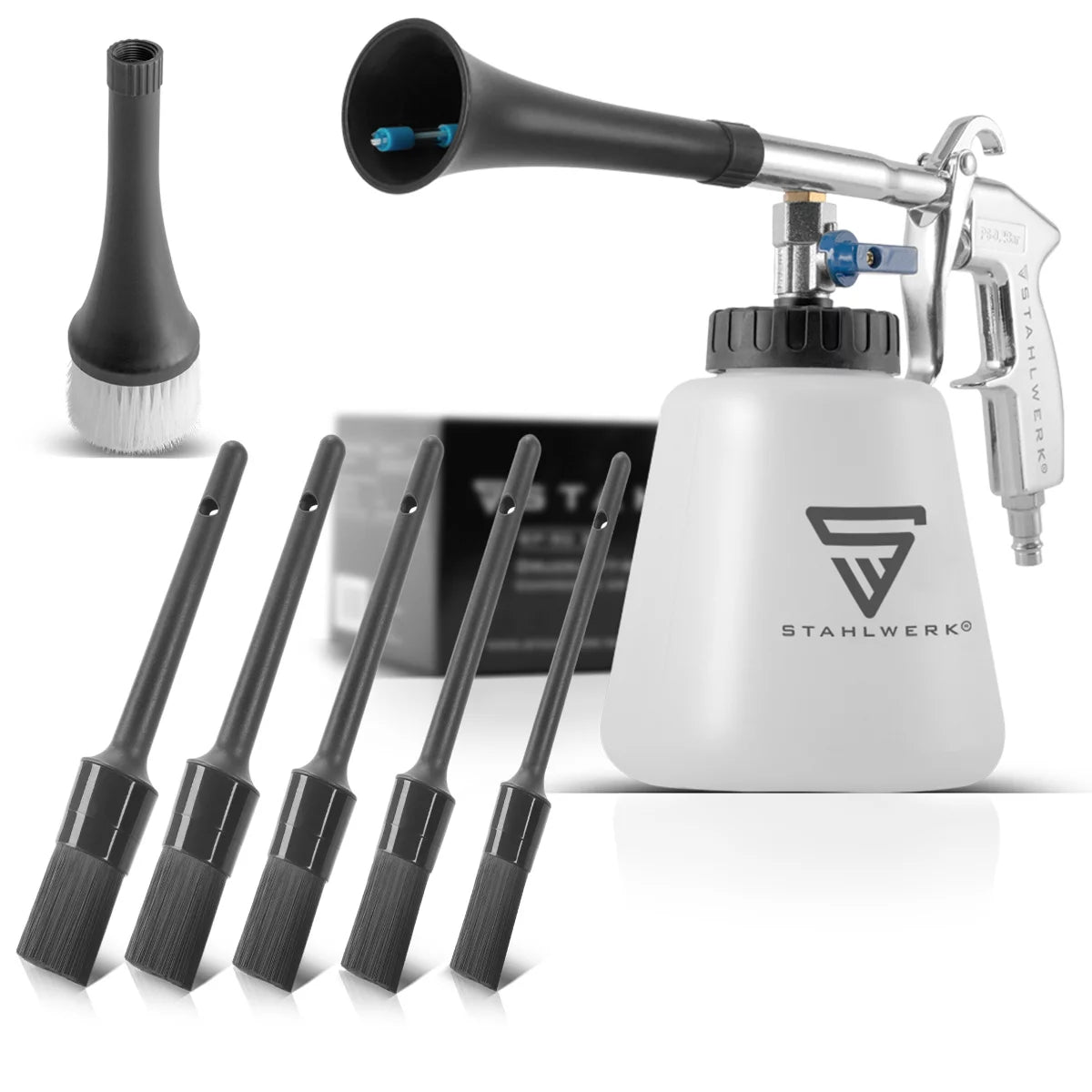 Steelworks Profi Sıkıştırılmış Hava Temizleme Tabanca RP-90 ST, Kirlilik Yüzeylerinin Etkili Temizlenmesi için Kasırga Etkisi ile Yüksek Kaliteli Sıkıştırılmış Hava Temizleyici / İç Temizleyici / Flap Tabancası