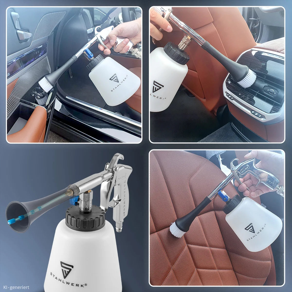 Pistola de limpieza de aire comprimido profesional STAHLWERK RP-90 ST, limpiador de aire comprimido de alta calidad con efecto tornado para una limpieza eficaz de superficies sucias