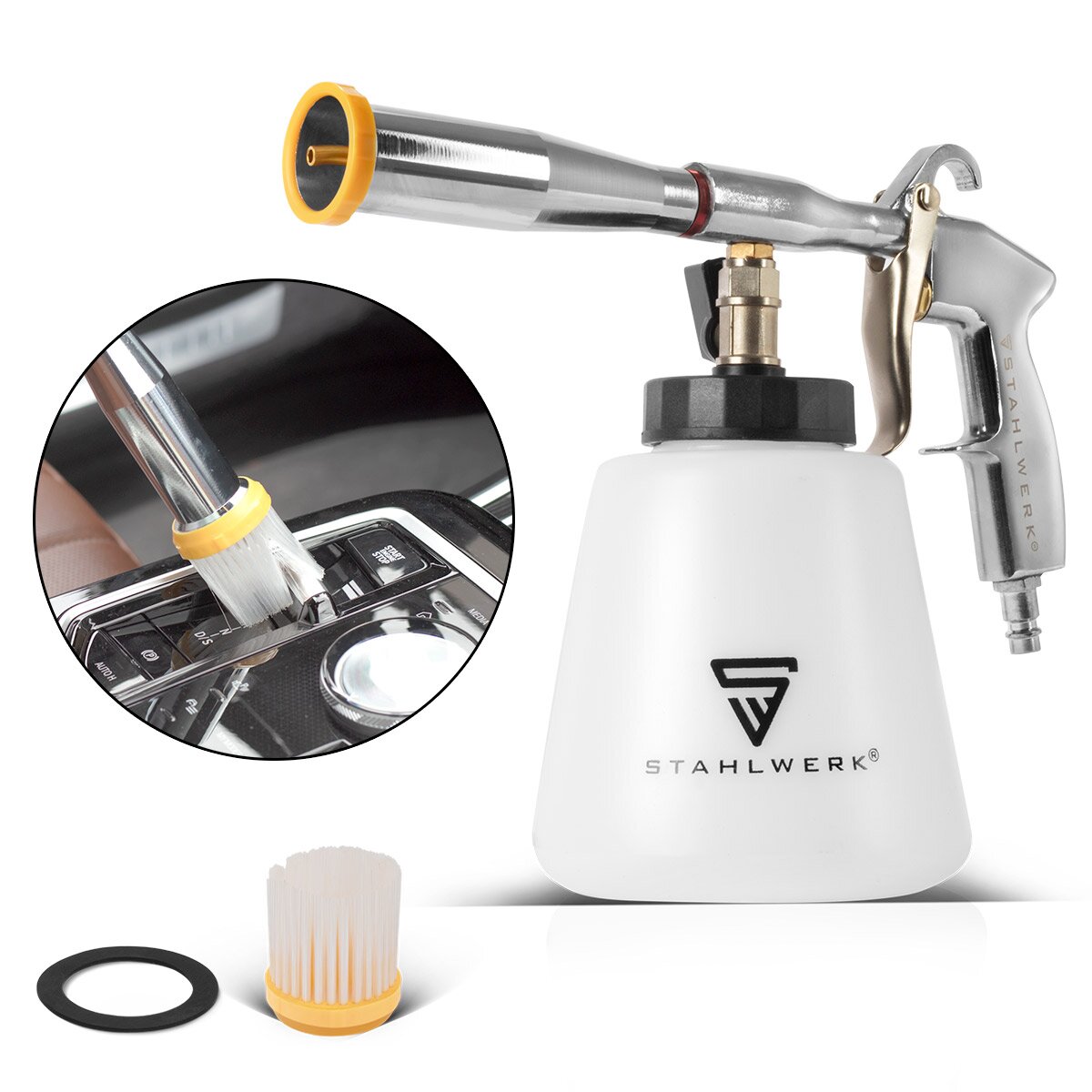 Steelworks Sıkıştırılmış Hava Temizleme Tabanca RP-92 ST | Tornado efektli profesyonel hava temizleyici | Yüksek kaliteli iç temizleyici | Kirli yüzeyleri temizlemek için üfleme tabancası