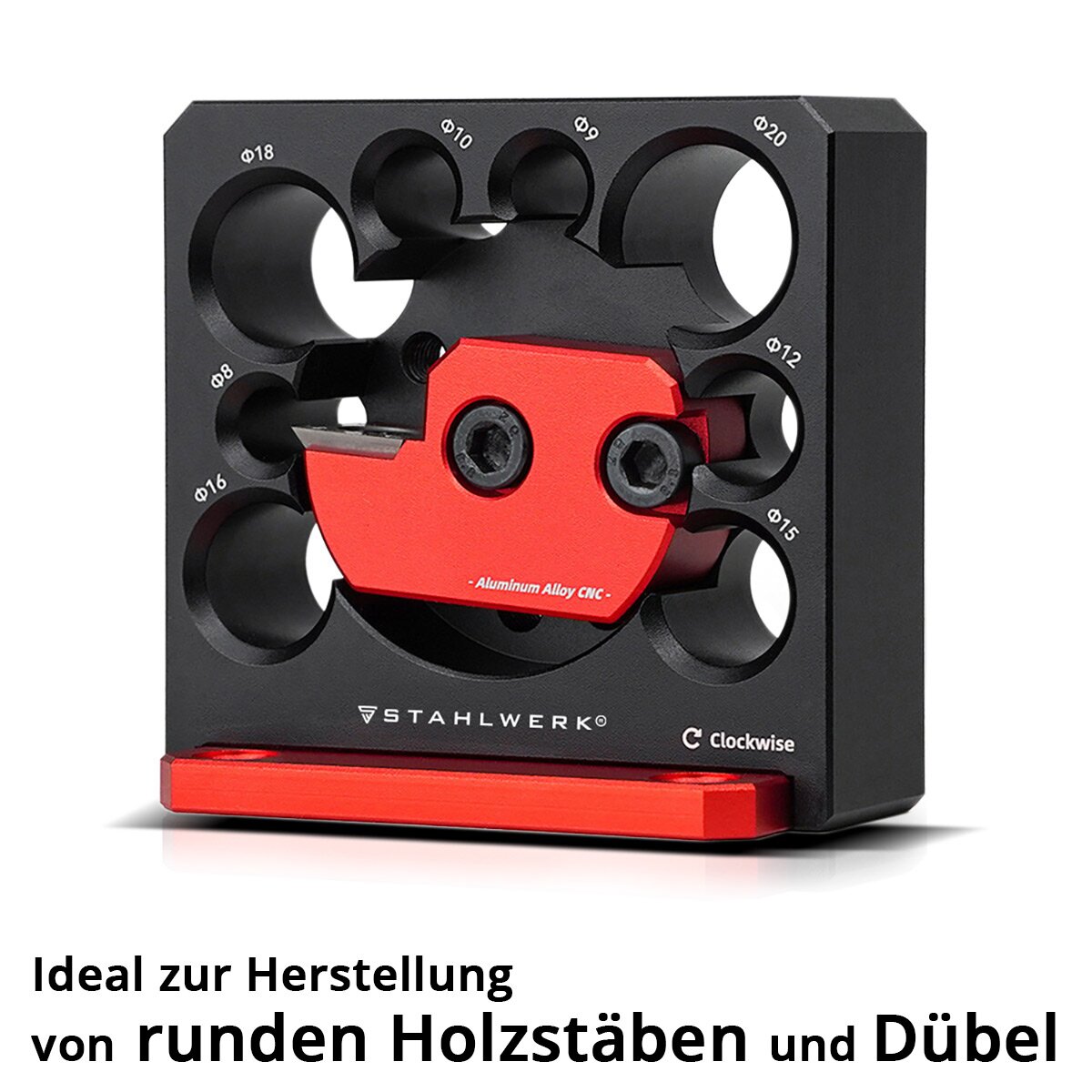 Stahlwerk Dowel Maker 8 | 9 | 10 | 12 | 15 | 16 | 18 | Cutter a barre rotondo da 20 mm | Produttore di dowel | Taglie di bastoncini rotondi | Cutter Dowel | Dispositivo di precisione per la produzione di tasselli in legno e asta rotonda