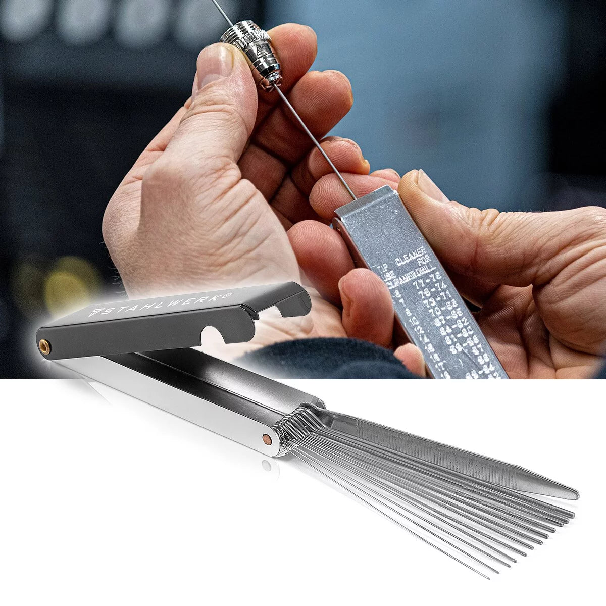 Limpiador de boquilla de acero Archivos de acero inoxidable 13 en 1 Swein Underer En un caso práctico, a MIG le gustan las boquillas, las boquillas de sudor autogénica, las pistolas de pegamento caliente de las soldaduras, las boquillas del carburador