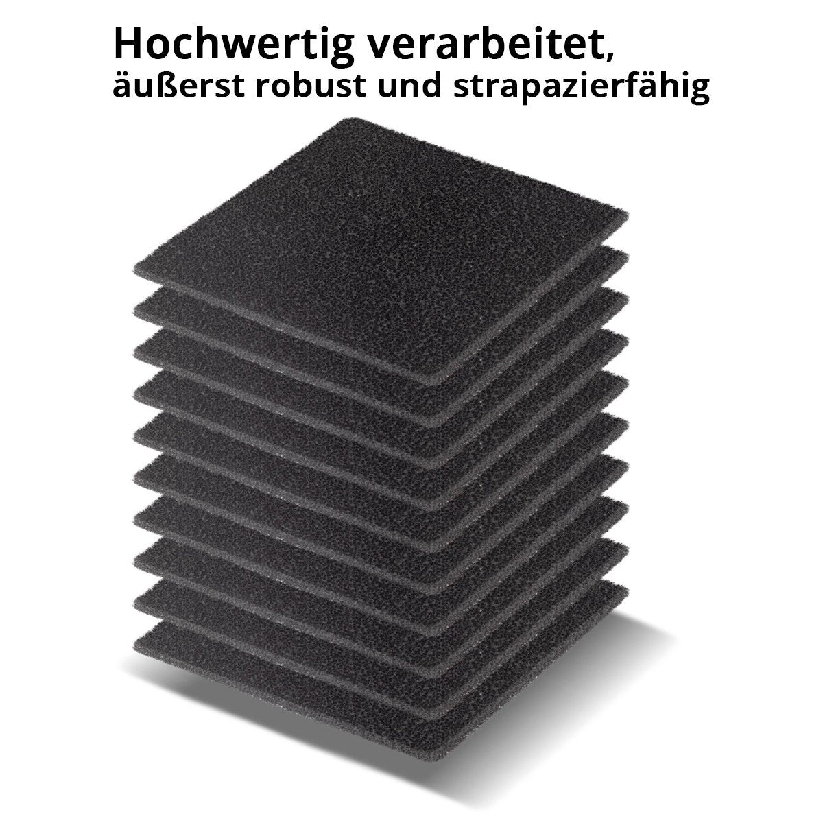 STAHLWERK Aktivkohlefilter Vorderseite 10er Set für Dunstabzug FE-27 ST Ersatzfilter | Luftfilter | Partikelfilter für Absauganlage | Rauchabsorber | Rauchabzug | Lötabsaugung
