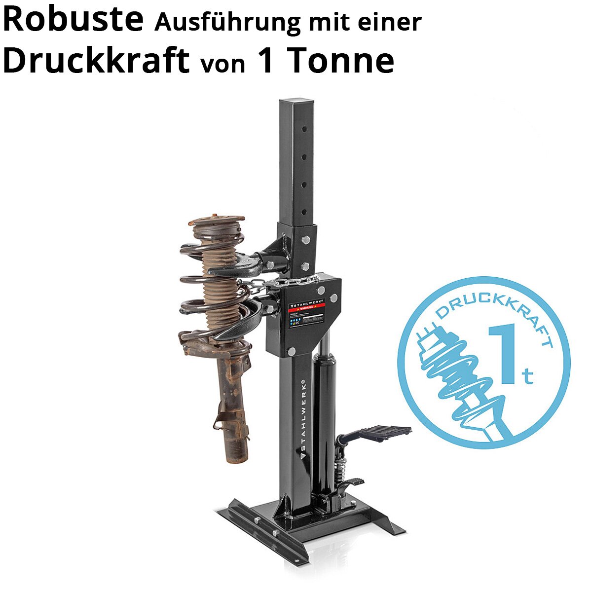 Steelwork of hydraulic spring tensioner HSC-820 ST with 1T clamping force for assembly and disassembly of shock absorbers, universal assembly tensioner | Tuning tool | Spring tensioner for car