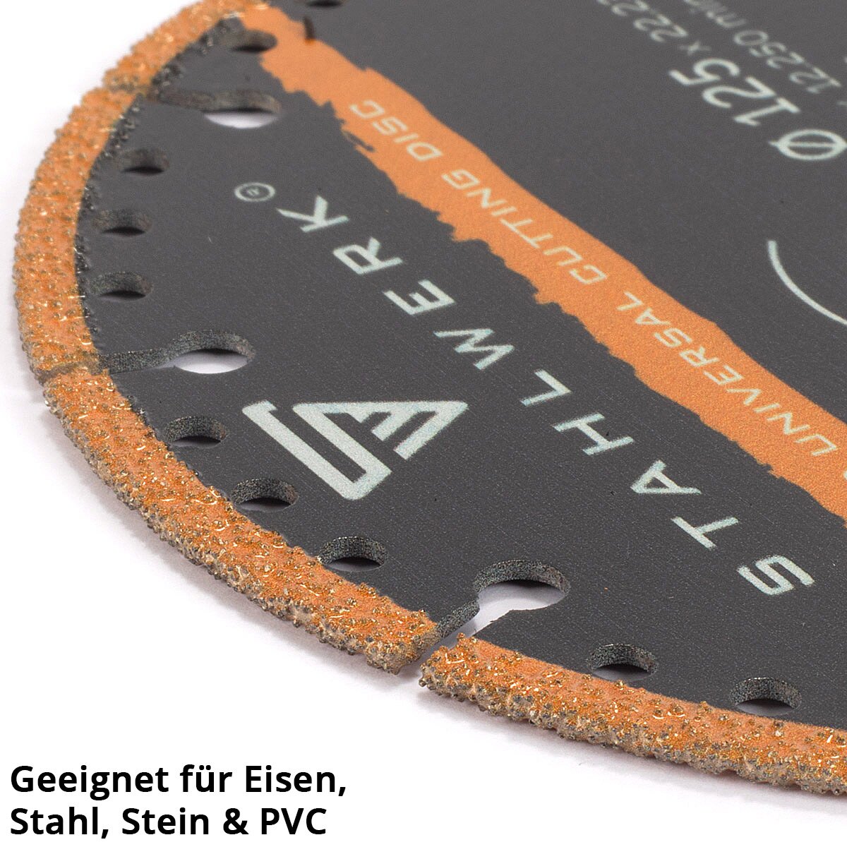 Steelworks Diamant Universal Separator 2 Set 125 x 22,23 mm | Ferro, pvc, acciaio, pietra | Precisione ad alta taglio e durata di lunga durata