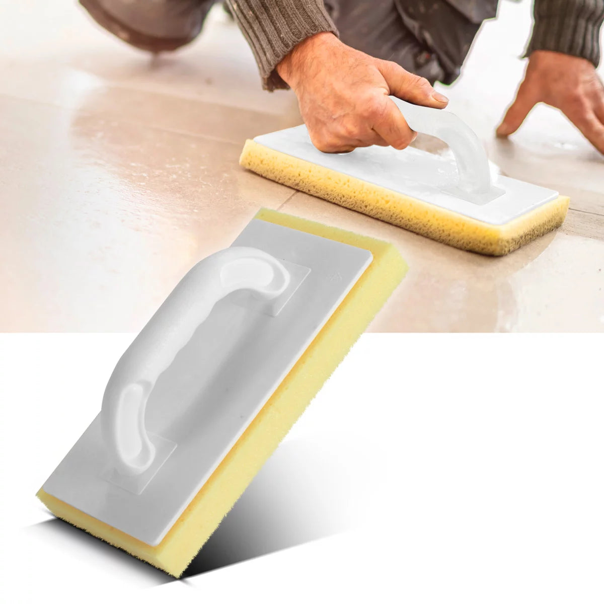 Steelworks karo washet | 4 parçalı TILER Yıkama Seti | 12 litre kova ile profesyonel karo yıkama seti | Karo yıkama tahtası | Şerit Kurulu | Karo Temizlik | Mükemmel Fayans