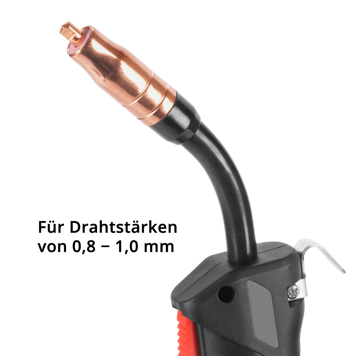 Stahlwerk AK14 | MB14 Flux weld burner | Burner up to 160 A including a 2 m hose package, professional welding accessories for flux welding devices with 9 mm thorn connection