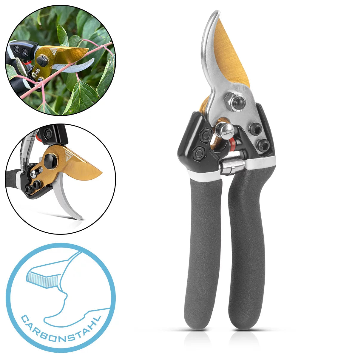 Steelworks garden scissors made of carbon steel professional rose scissors | Vineyards | Gärtnerscheers | Bypass scissors | Plant scissors | Flower scissors | Prick