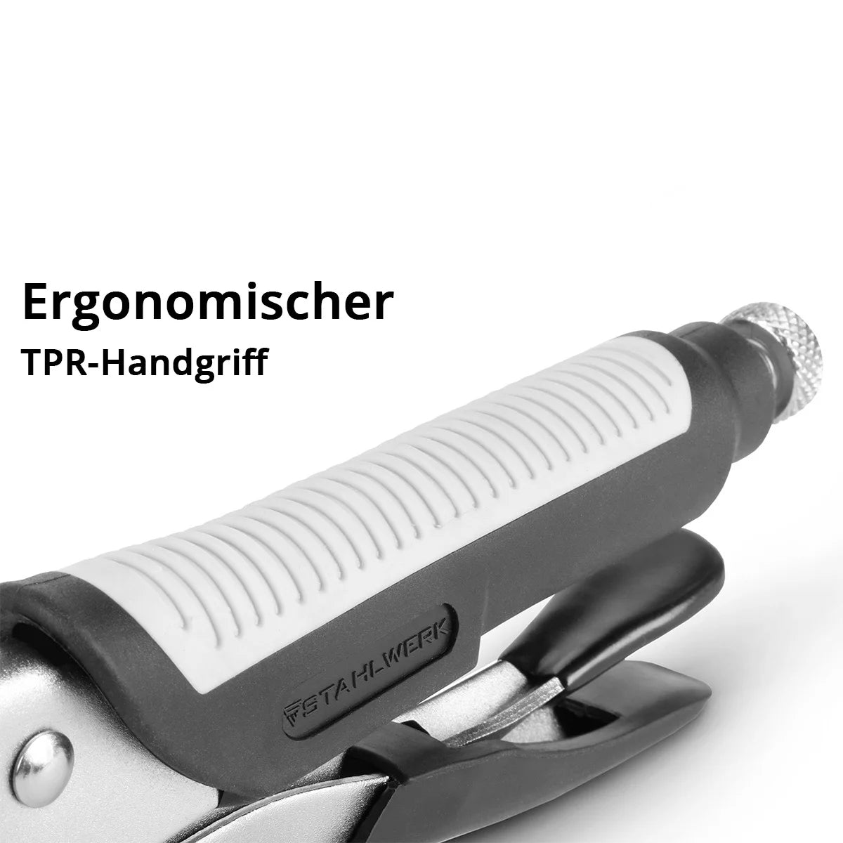 STAHLWERK Gripzangen Set 4-teilig | C-Form 6 bis 14 Zoll | Schnellspannzwingen | Klemmzwingen | Schweißer-Gripzangen aus hochlegiertem Stahl inklusive Transportkoffer