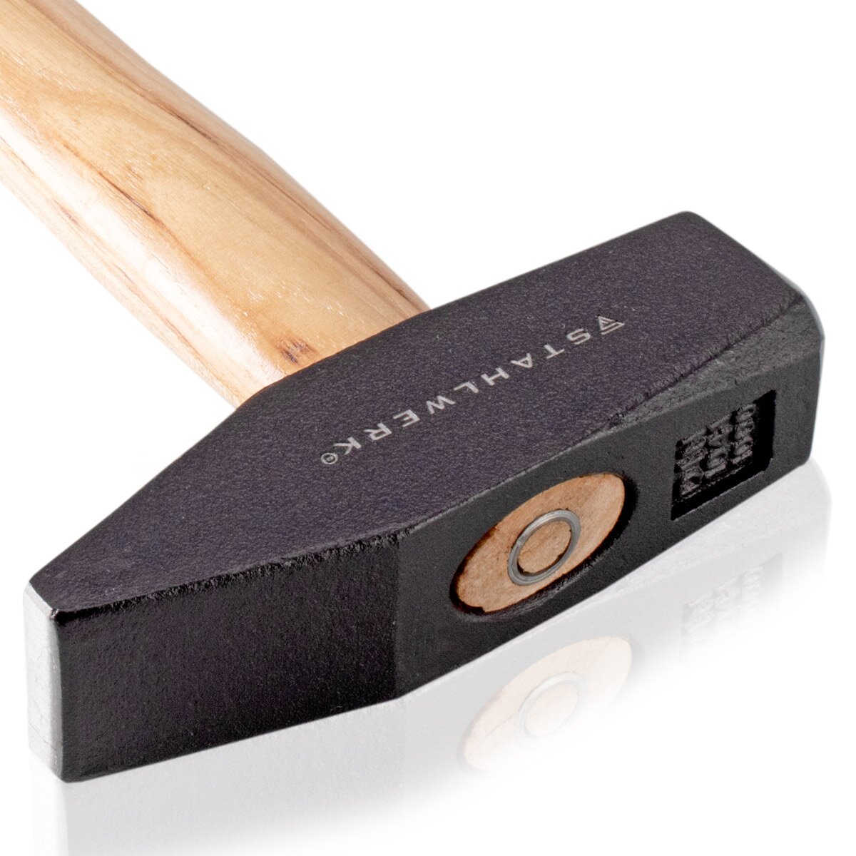 Blocco martello in acciaio a martello nel set 100 g 300 g 1000 g robusto testa robusta in acciaio forgiato, ben bilanciata e maniglia ergonomica in legno di hickory resistente alla frattura