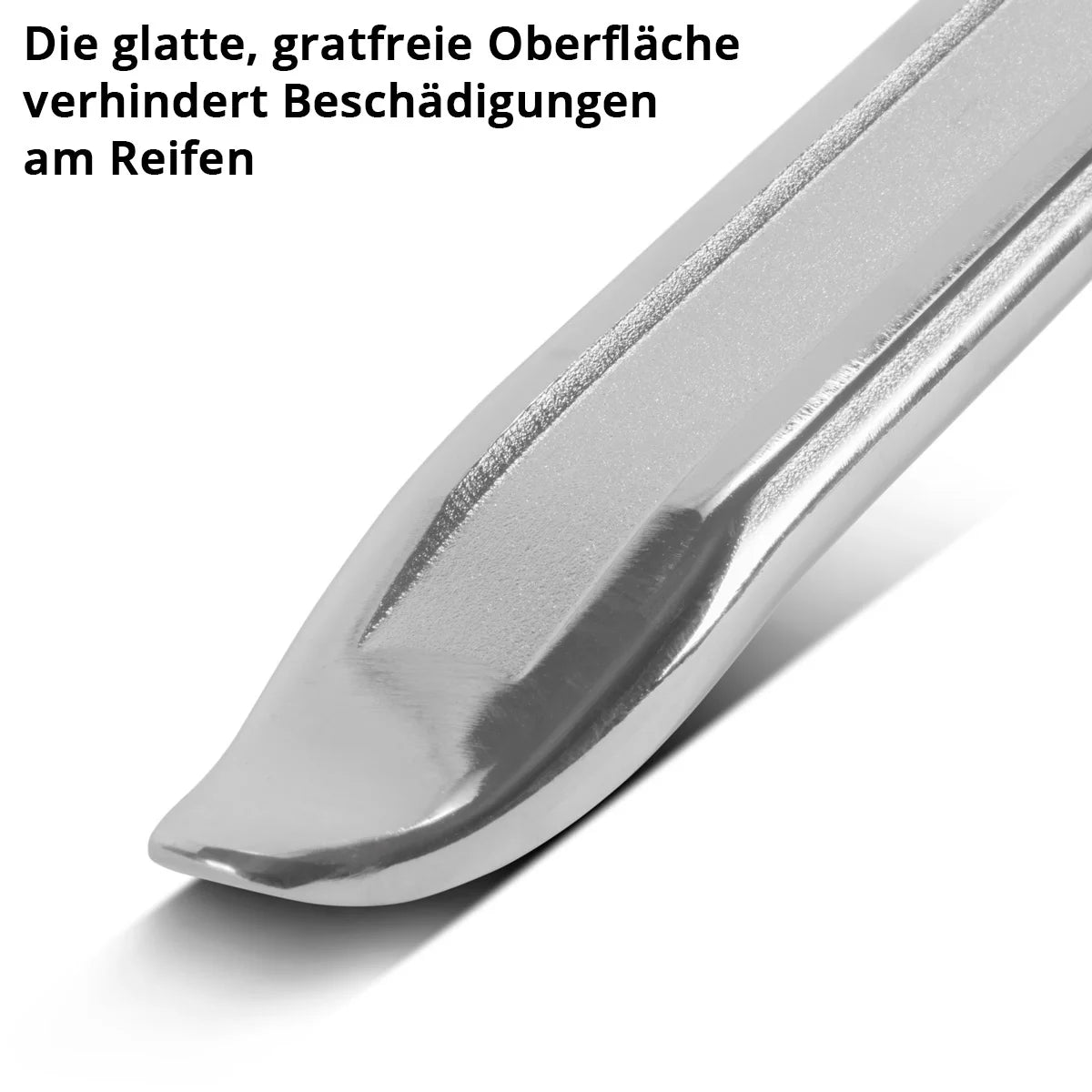 STAHLWERK Hebeleisen 4er Set 500 | 600 | 700 | 800 mm Kfz Reifeneisen | Montiereisen | Montierhebel | Reifen-Montageeisen | Reifenhebel aus verchromtem Mangan-Stahl für Reifenwechsel