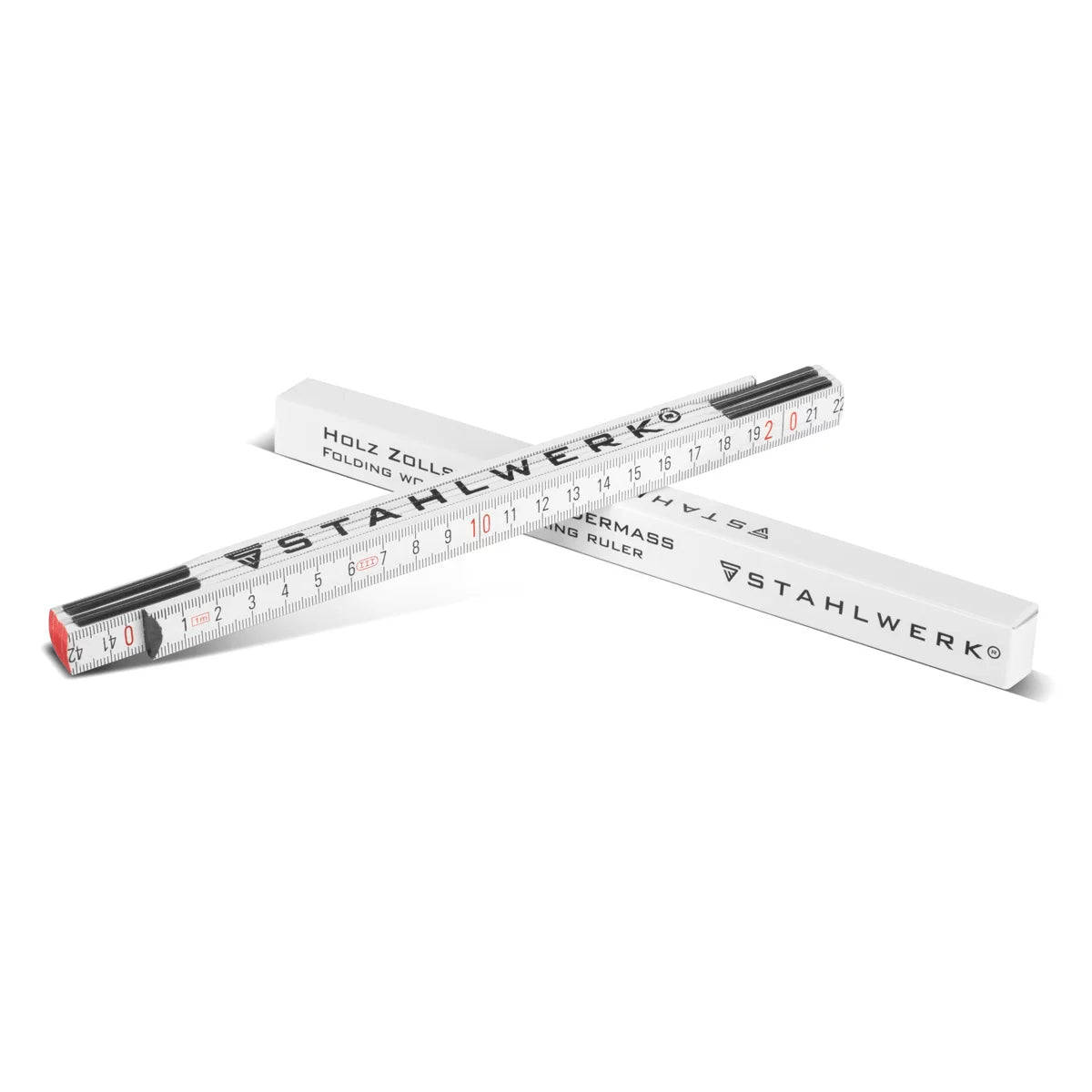 Stahlwerk Zollstock 1 metre hassas ahşap konum | Mäntstab | Ölçek | Masal Bant | Kolay -okumak için metrik rakamlarla ölçüm cihazı ölçüsü