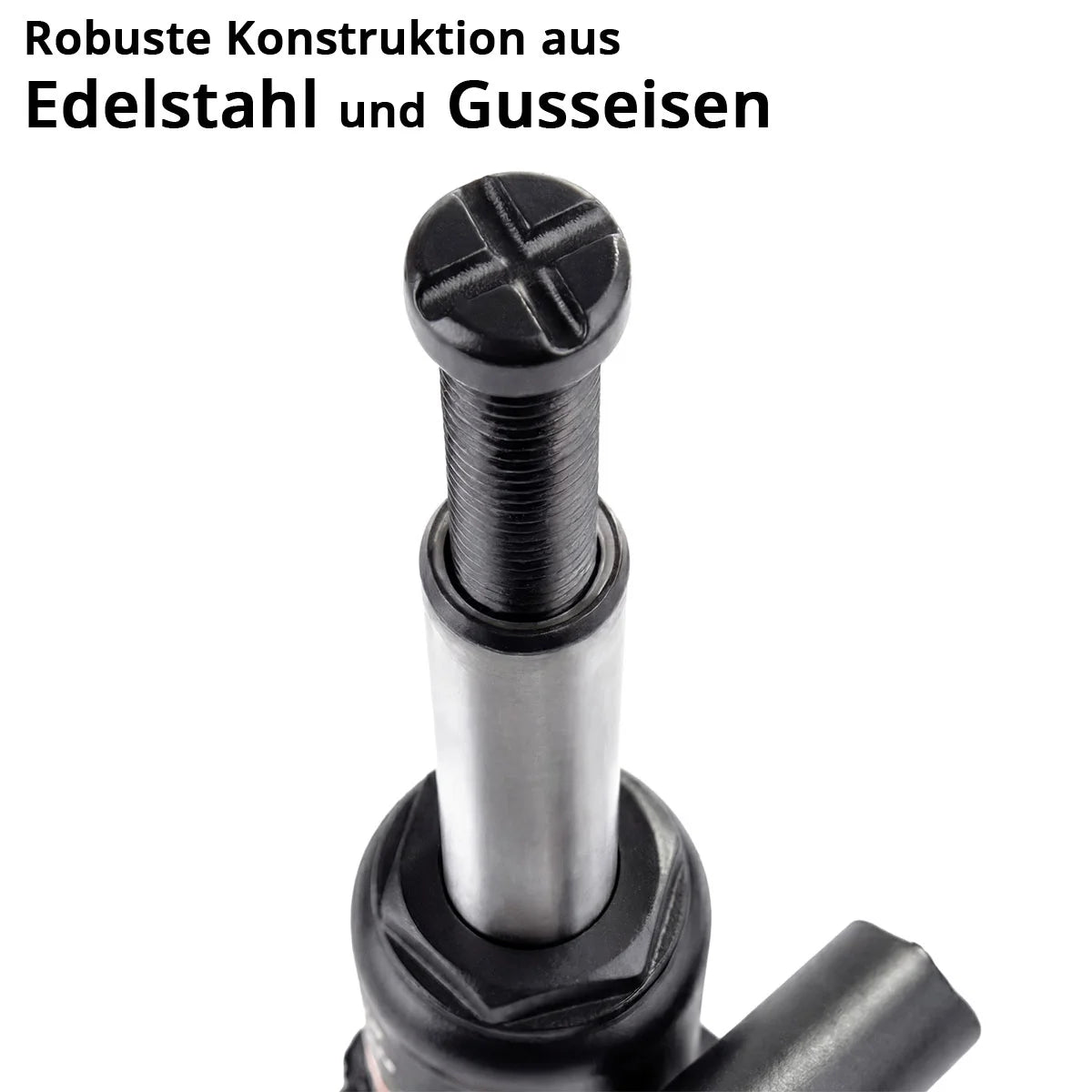 STAHLWERK Hydraulikheber GW0204 mit 2 t Tragkraft | Hubbereich 158 – 308 mm | Kompakter Stempelwagenheber | Hydraulik-Wagenheber | Stabiler Flaschenwagenheber für Maschinen, Nutzfahrzeuge und Pkw