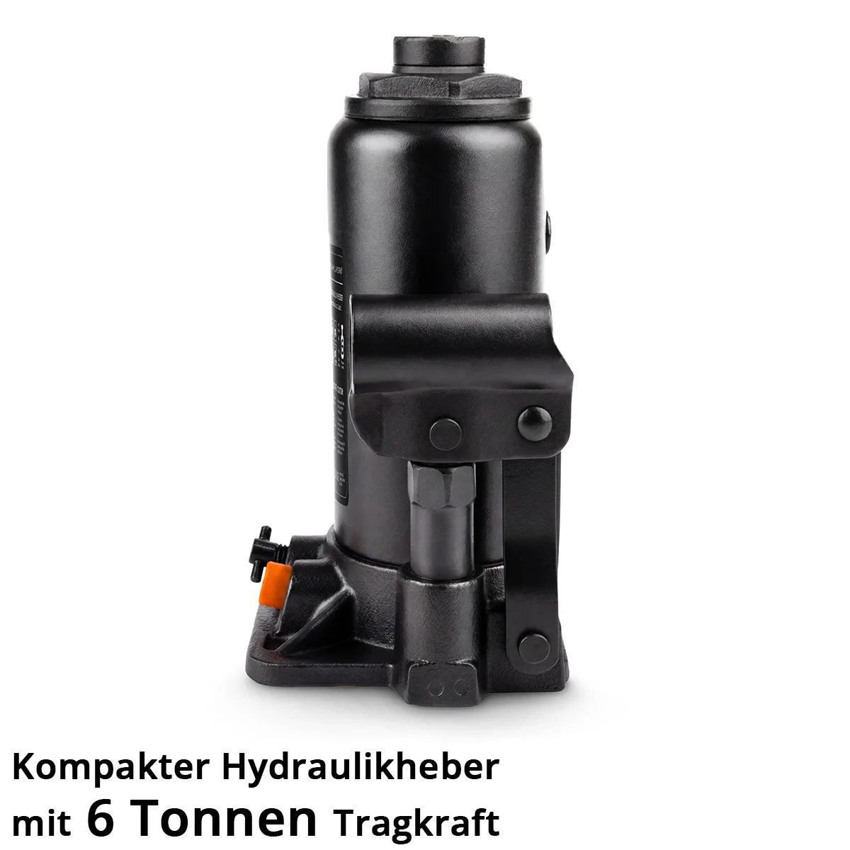 STAHLWERK Hydraulikheber GW0604 mit 6 t Tragkraft | Hubbereich 200 - 405 mm | Kompakter Stempelwagenheber | Hydraulik-Wagenheber | Stabiler Flaschenwagenheber für Maschinen, Nutzfahrzeuge und Pkw
