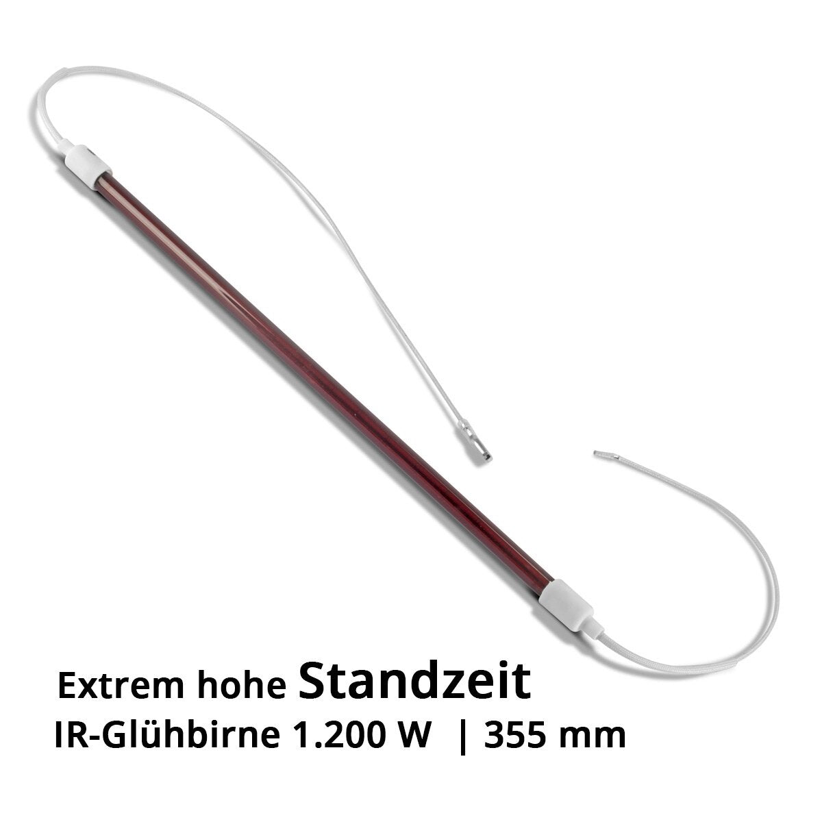 STAHLWERK IR-Glühbirne 1.200 W 355 mm für Infrarot-Lacktrockner IL-1200 ST Ersatzglühbirne mit extrem hoher Standzeit für IR-Strahler | IR-Trockner | IR-Lampen | IR-Heizstrahler