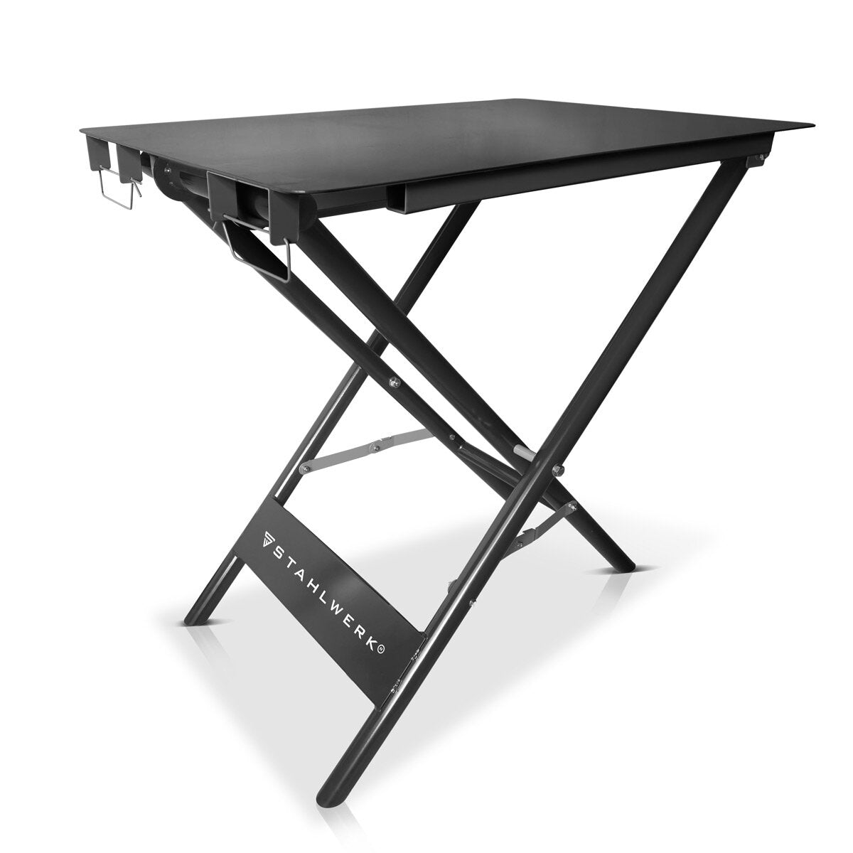 STAHLWERK Klappbarer Schweißtisch FWT-890 ST 890 x 595 mm mobiler Montagetisch mit 100 kg Tragkraft und pulverbeschichteten Beinen
