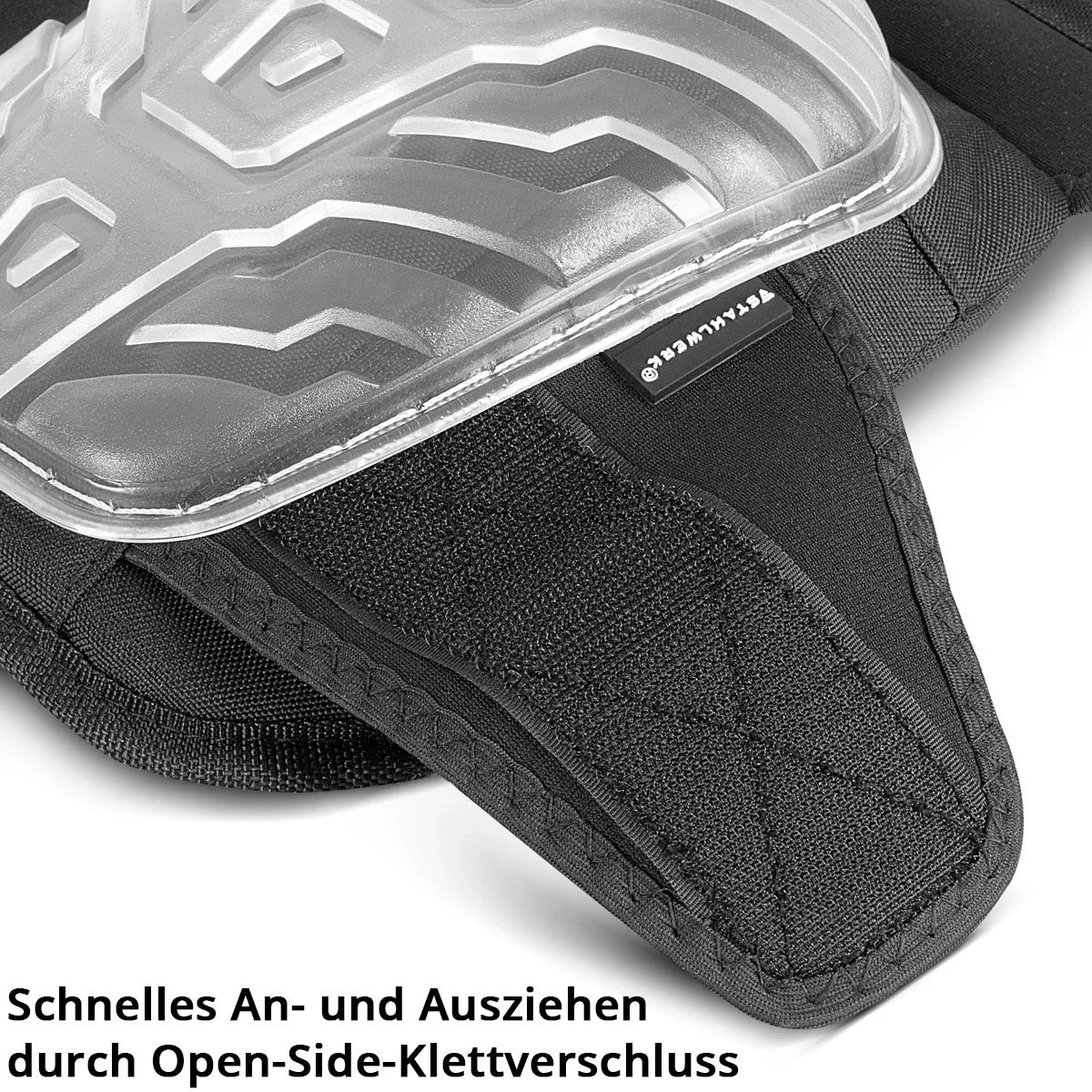 STAHLWERK Profi Knieschoner | Knieschützer | Kniepolster formstabil, hochbelastbar und abriebfest mit hohem Tragekomfort