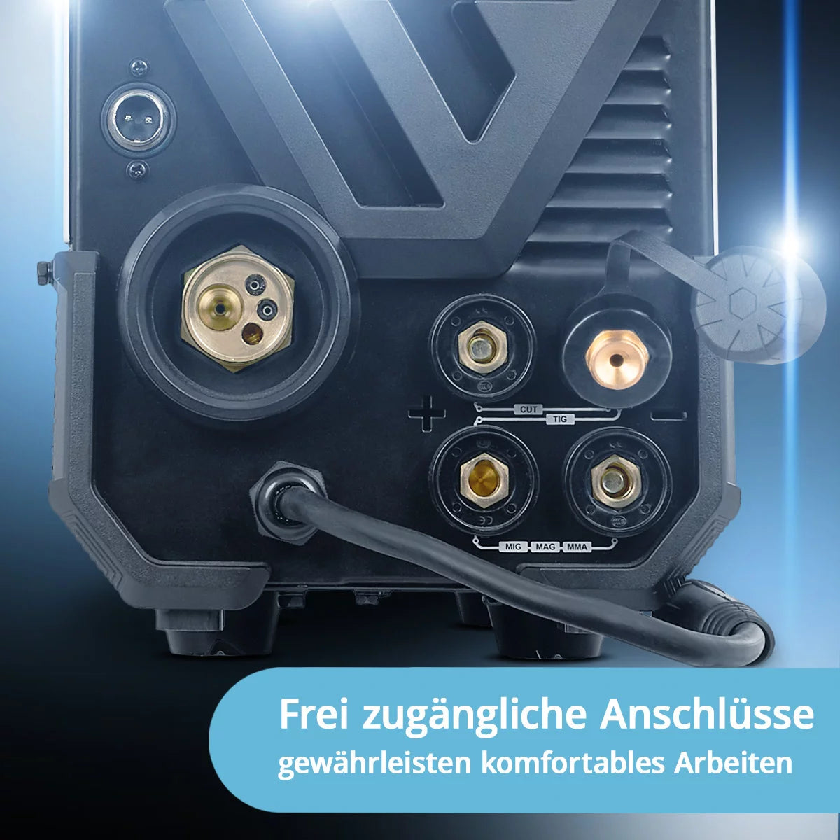 STAHLWERK CTM-250 ST Kombi-Schweißgerät WIG + MIG/MAG + MMA/ARC + CUT/Plasma mit 200 Ampere und 45 Ampere Plasma-Funktion