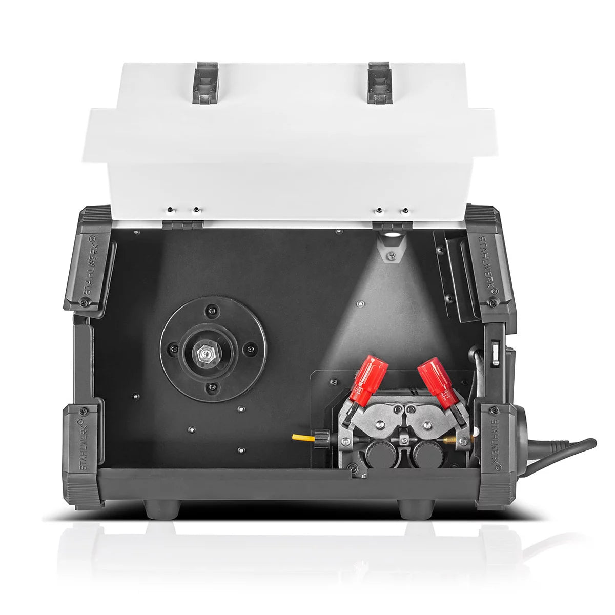 STAHLWERK combination welding machine CTM-250 Puls Pro 6-in-1 welding machine with 200 A | Fully equipped | 45A plasma cutter | Pulse function | Synergic wire feeder | TIG | MIG MAG | PULSE | MMA | FLUX