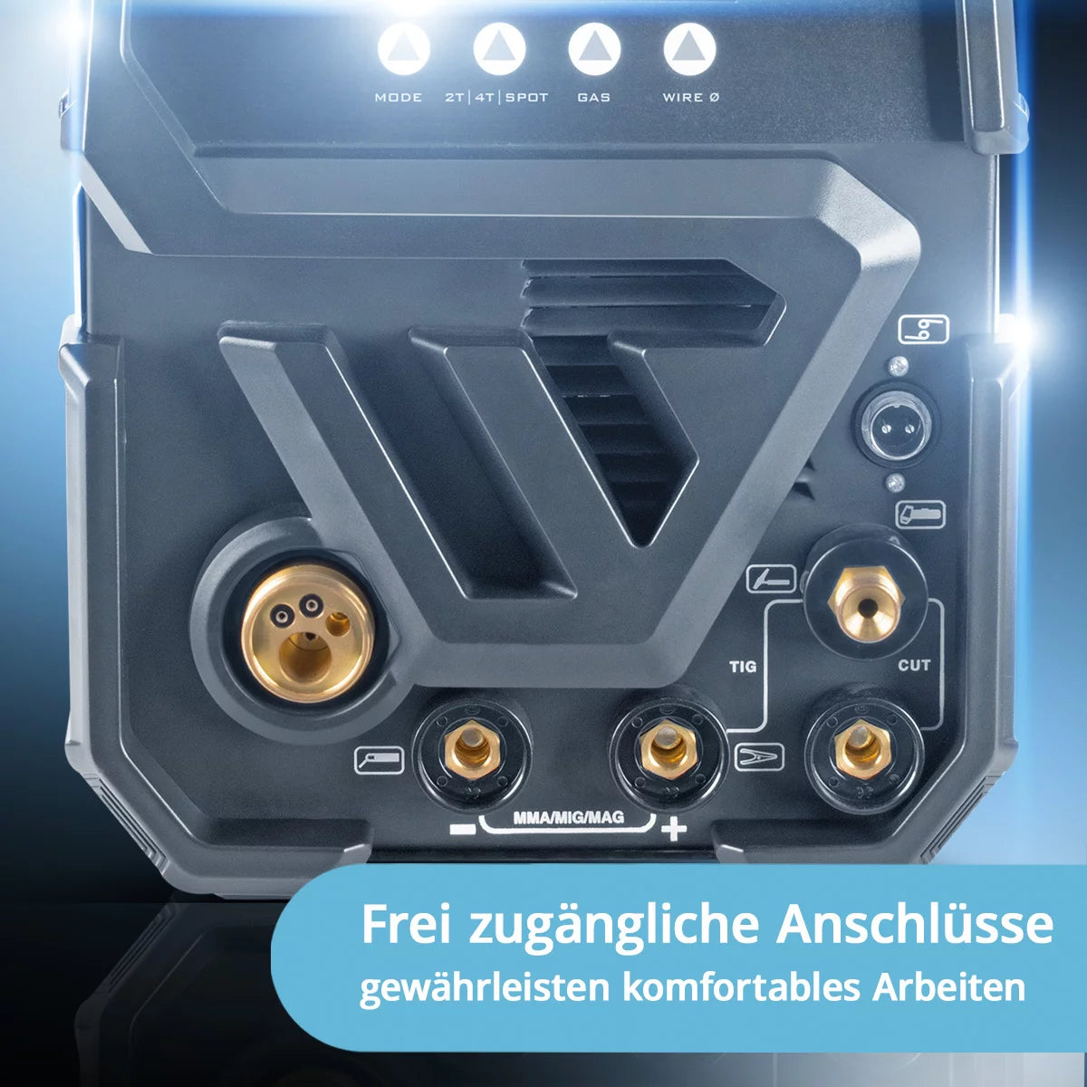 Stahlwerk combi welding device MTM-200 ST 3-in-1 protective gas welding device | Inverter with 200 A and synergic wire feed for WIG | Mig Mag | MMA