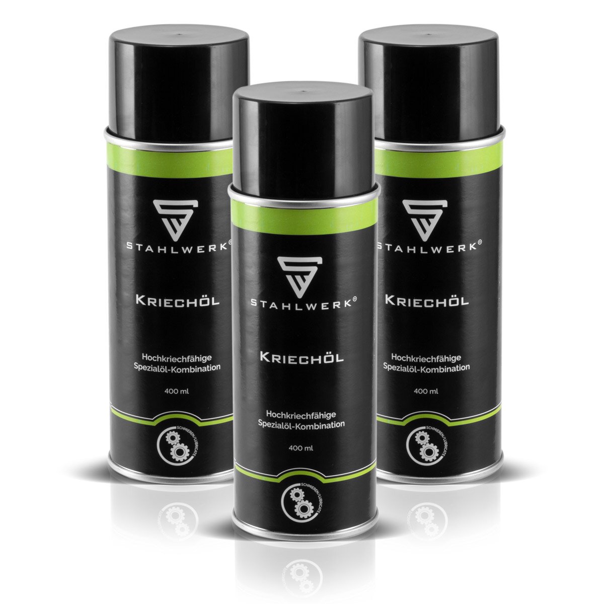 STAHLWERK 3er Set Profi-Kriechöl zum Sprühen Universal- Gleit- und Schmiermittel in 400 ml Dose