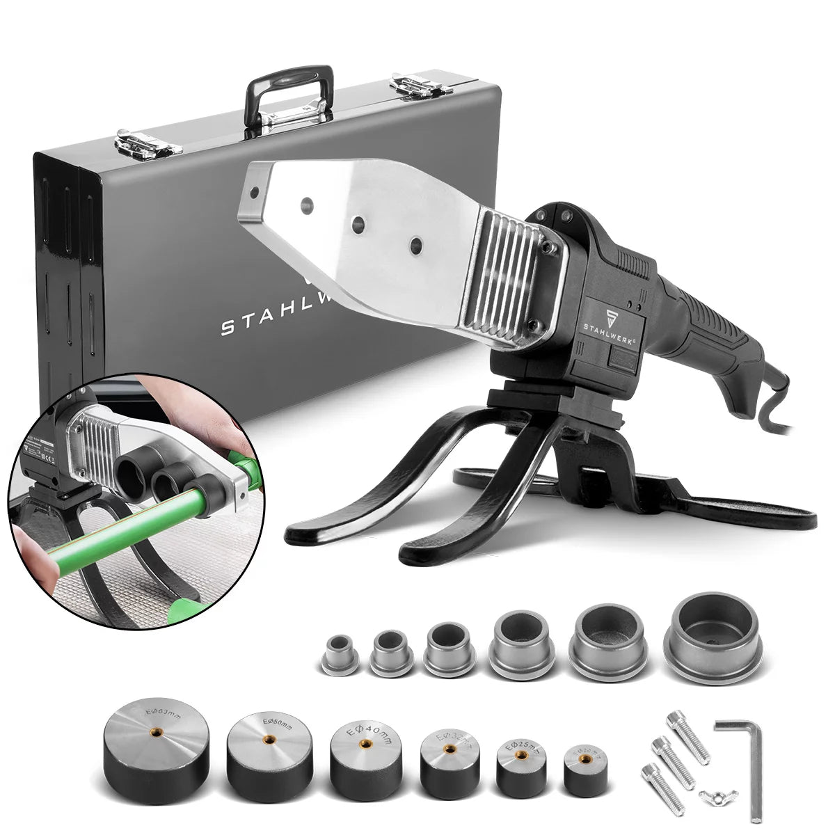 Steelwork Muffen welding device Professional and powerful plastic weld for stable and durable pipe connections | Pipe welding device | Dull welding device | Pipe weld