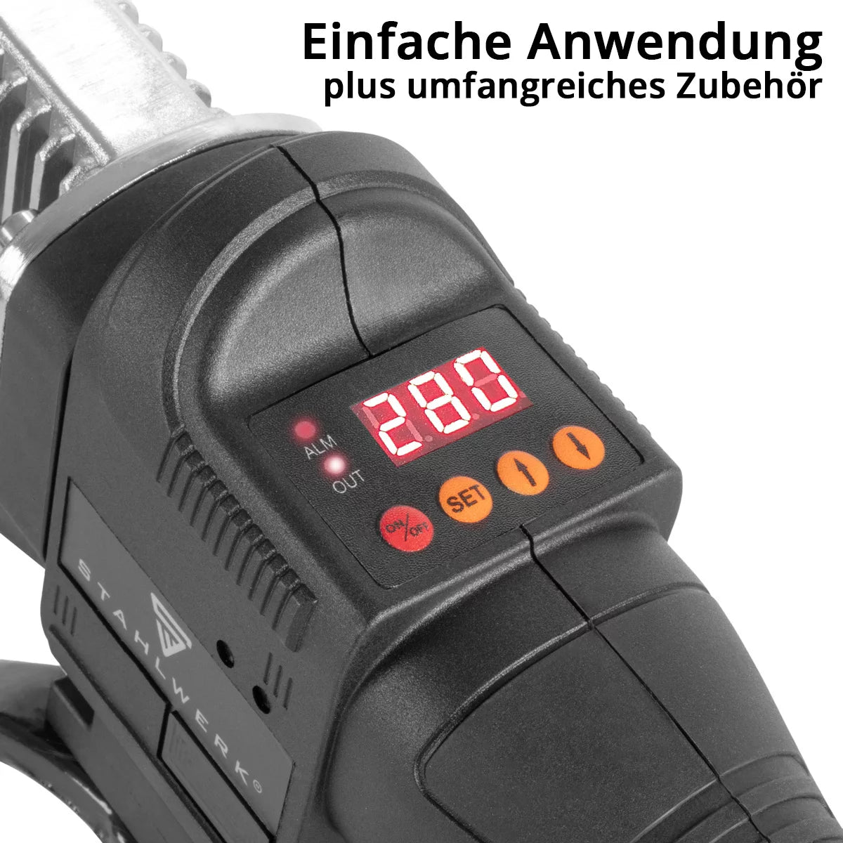 STAHLWERK Muffenschweissgerät professionelles und leistungsstarkes Kunststoffschweissgerät für stabile und langlebige Rohrverbindungen | Rohrschweissgerät | Stumpfschweissgerät | Rohrschweisser