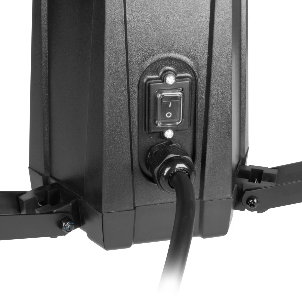 STAHLWERK 360° LED-Turm-Baustrahler TBS-100 ST | 100 Watt | 7.500 Lumen | 5.000 K Tageslichtfarbe | IP44 | Zusatzsteckdose 230 V | Robuste LED-Arbeitsleuchte