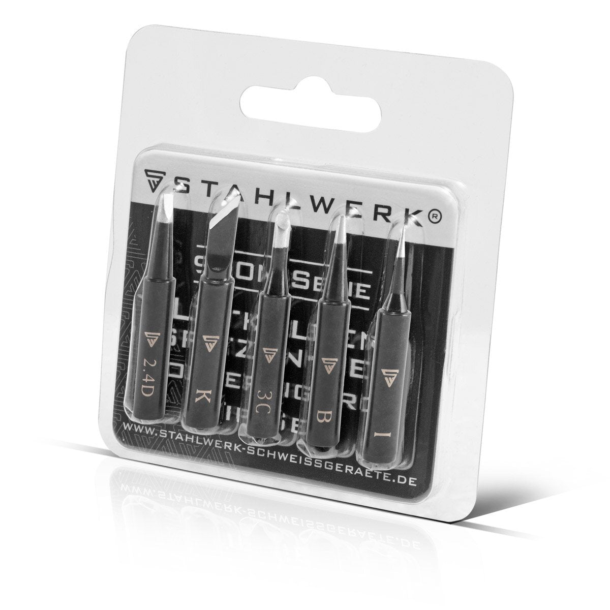 STAHLWERK Profi Lötkolbenspitzen-Set für Lötkolben mit 900M-T System im praktischen 5er Set