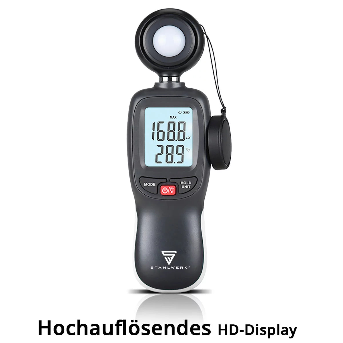 STAHLWERK Digital Lux Meter | Precise lux meter and illumination meter | Professional measurement of light intensity | For light measurements in photography, in rooms or at the workplace