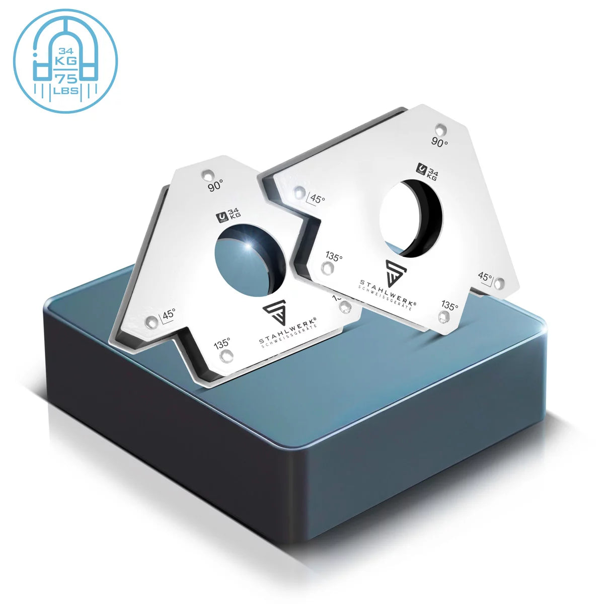 Moulin à acier 2 × angle d'angle de soudage d'angle de 34 kg / 75 lb