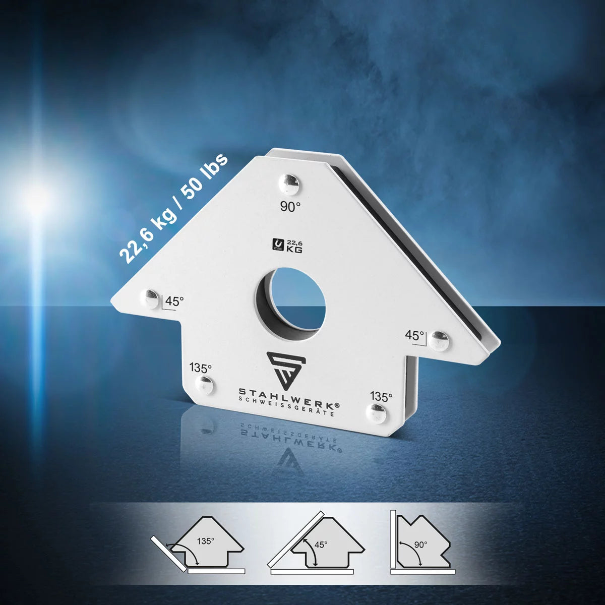Moulin à acier 2 × angle magnétique des sueurs 22,6 kg / 50 lbs