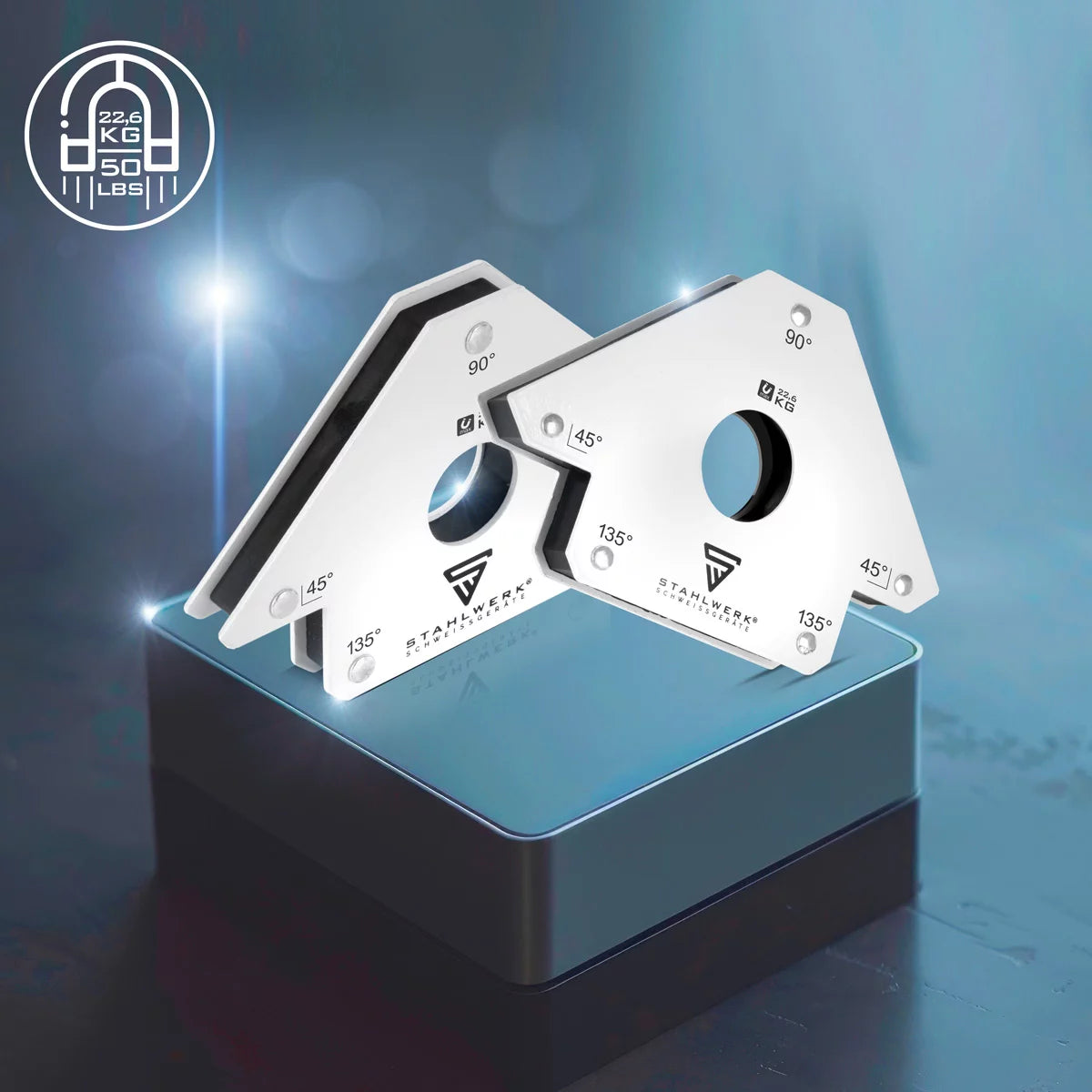 Moulin à acier 2 × angle magnétique des sueurs 22,6 kg / 50 lbs