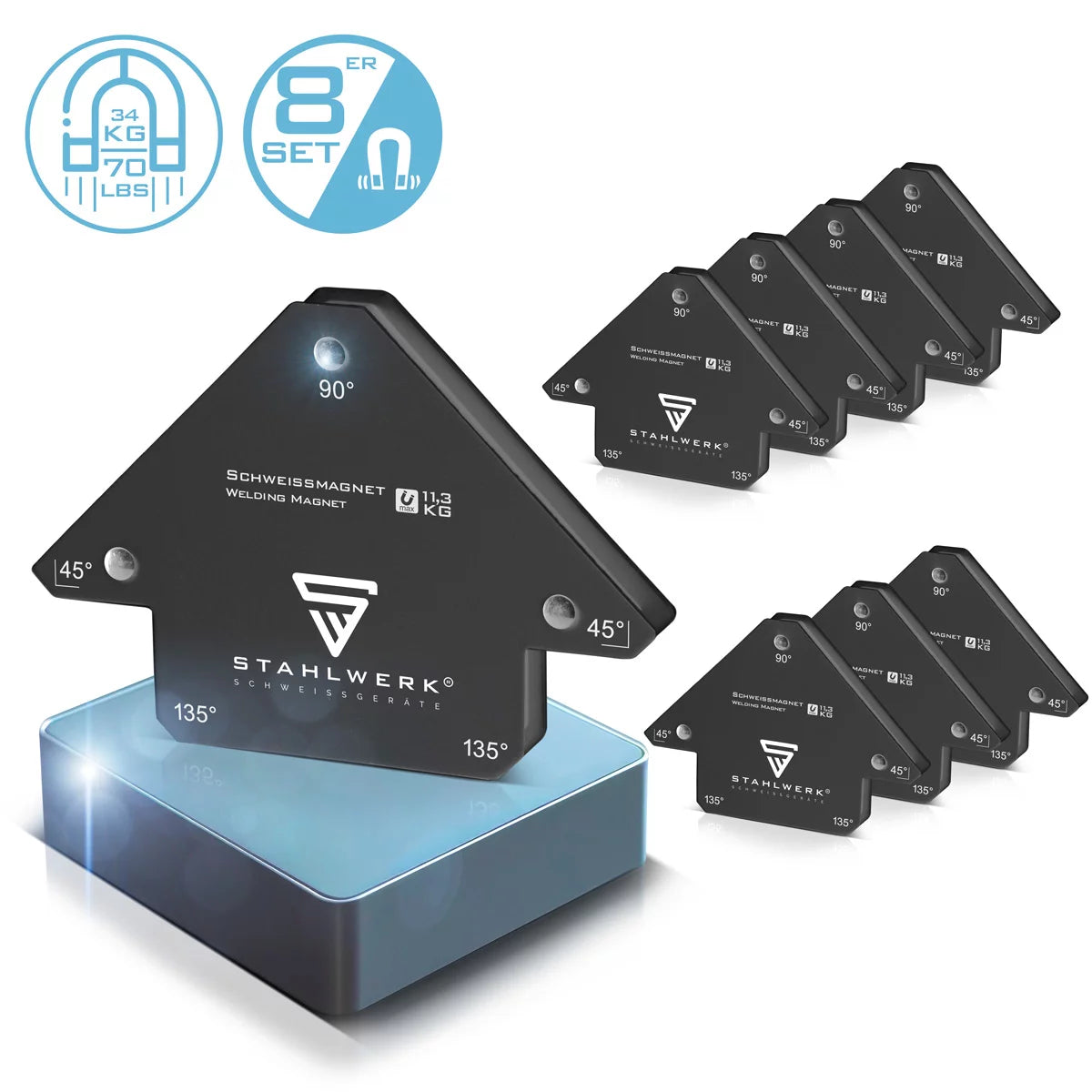 Acciaio 23,3 kg di magnete di saldatura da 11,3 kg da 25 libbre