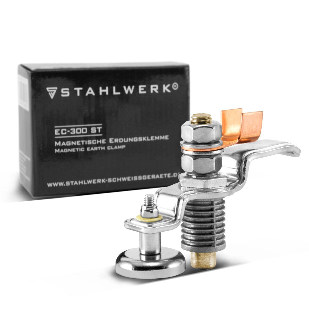 Steelworks magnetic grounding clamp EC-300 ST / MASSELEMME / MASSemagnet for welding devices and plasma cutter up to 300 a